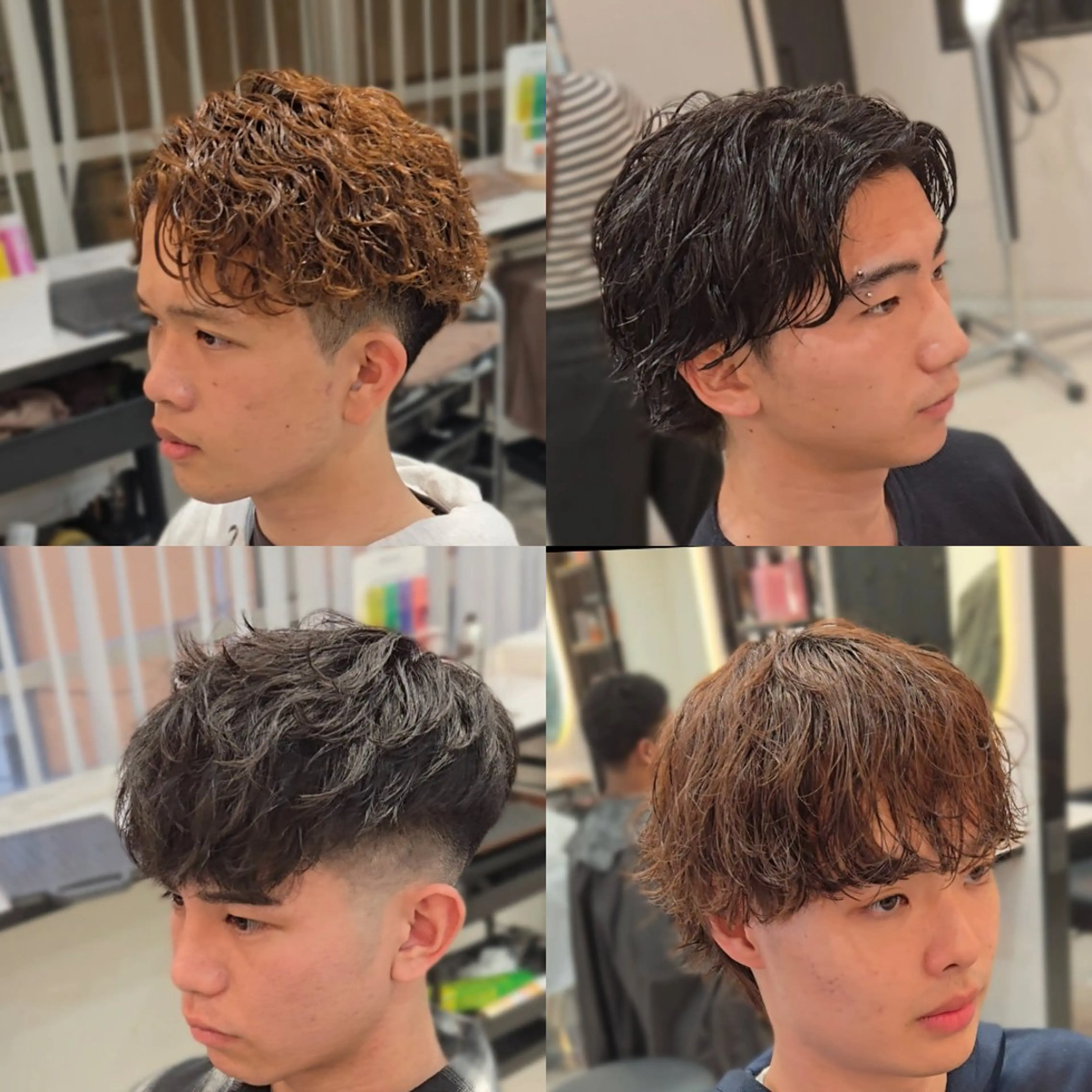 メンズカット×ワンカラー×パーマの写真