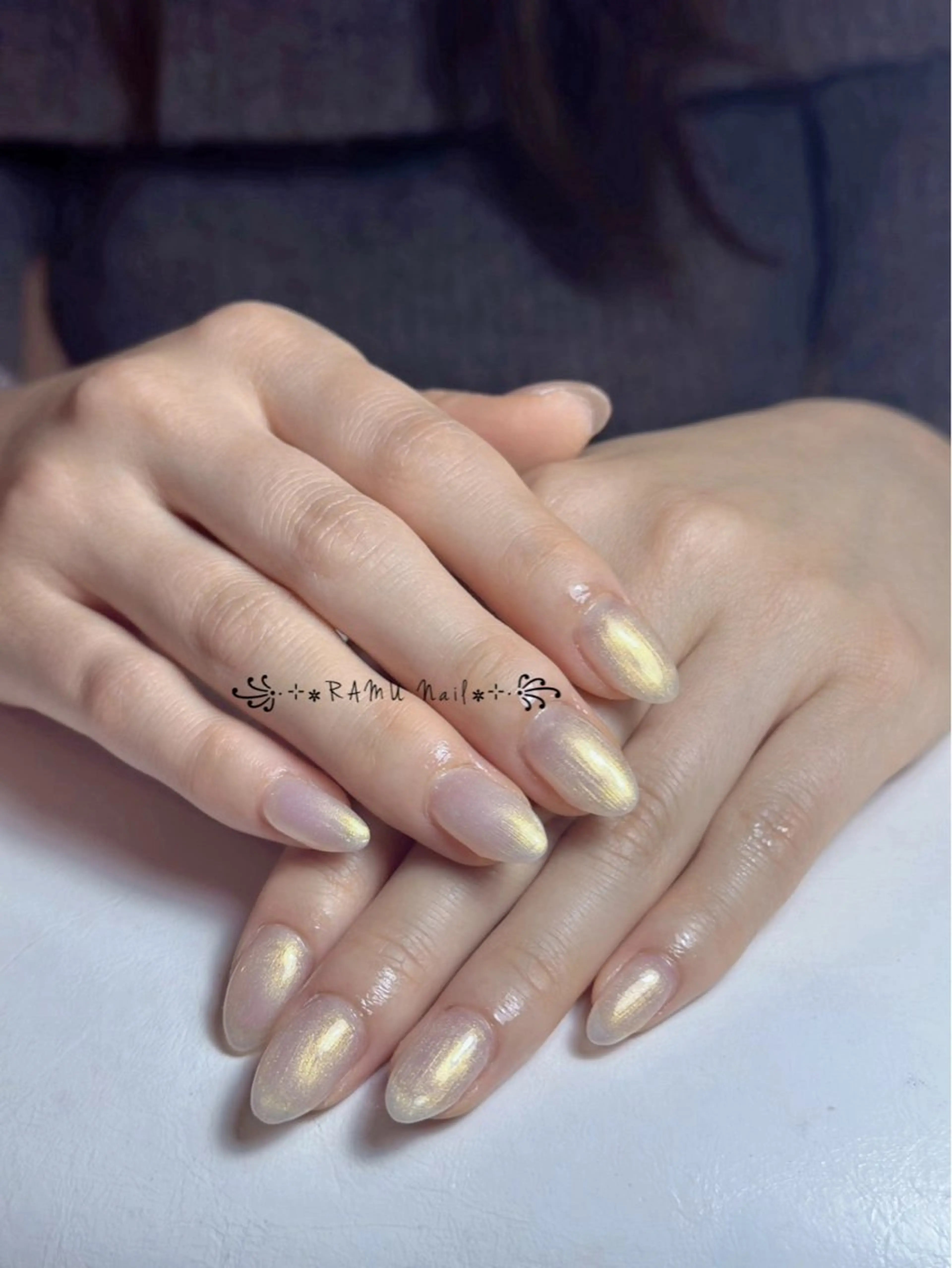 ネイル フレンチネイル 韓国ネイル シンプルネイル ワンホンネイル 冬ネイル ハンドネイル RAMU Nail 恵比寿店のネイルデザイン