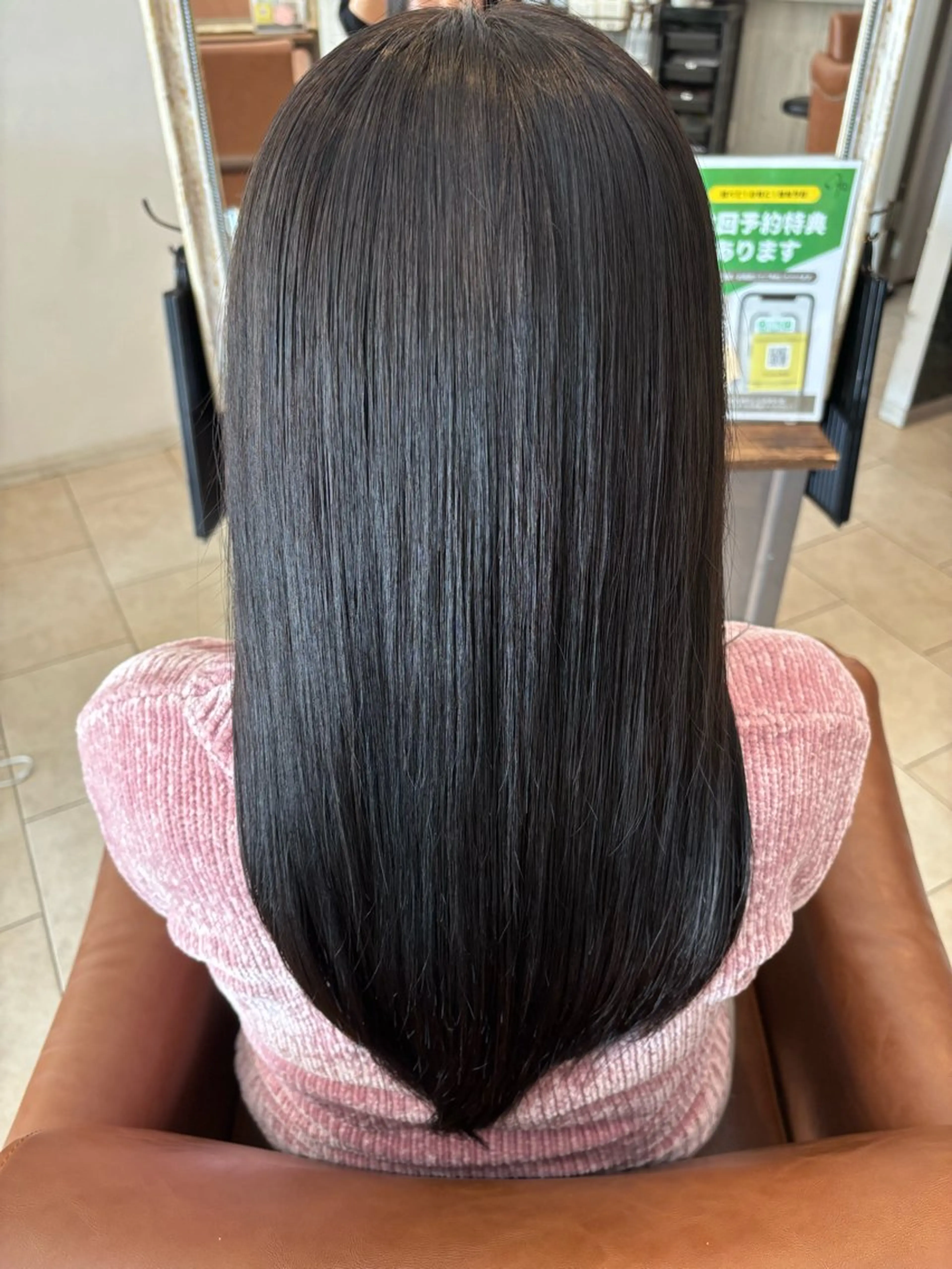 ロング カラー 黒髪 ブルーカラー ブルーブラック ヘアカラー 沖本 あやののヘアスタイル