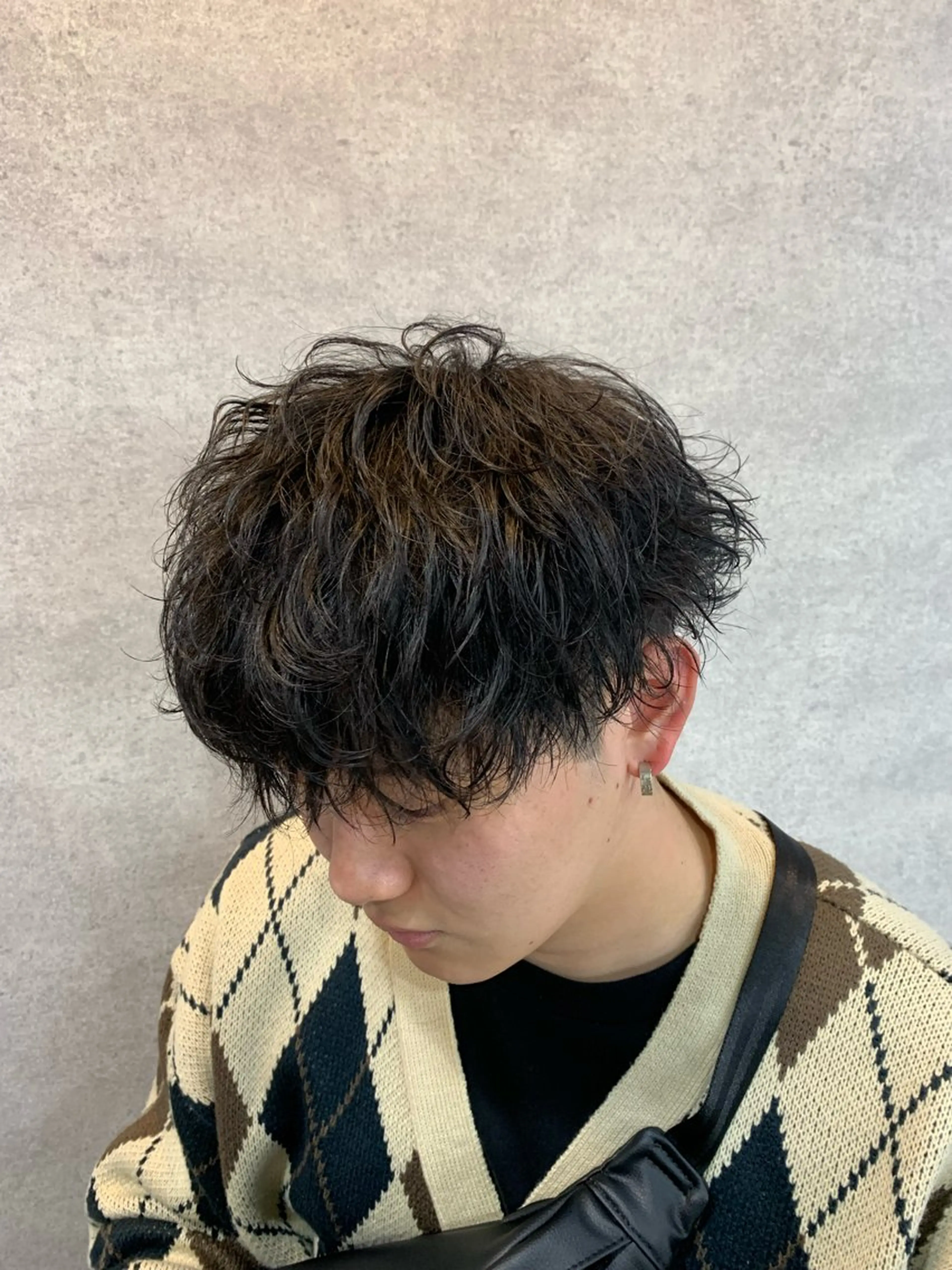 ショート カラー パーマ ハイライトカラー メッシュ ハイライト ショートヘア 縮毛矯正 福井祥太／海外風 /プードルパーマのヘアスタイル