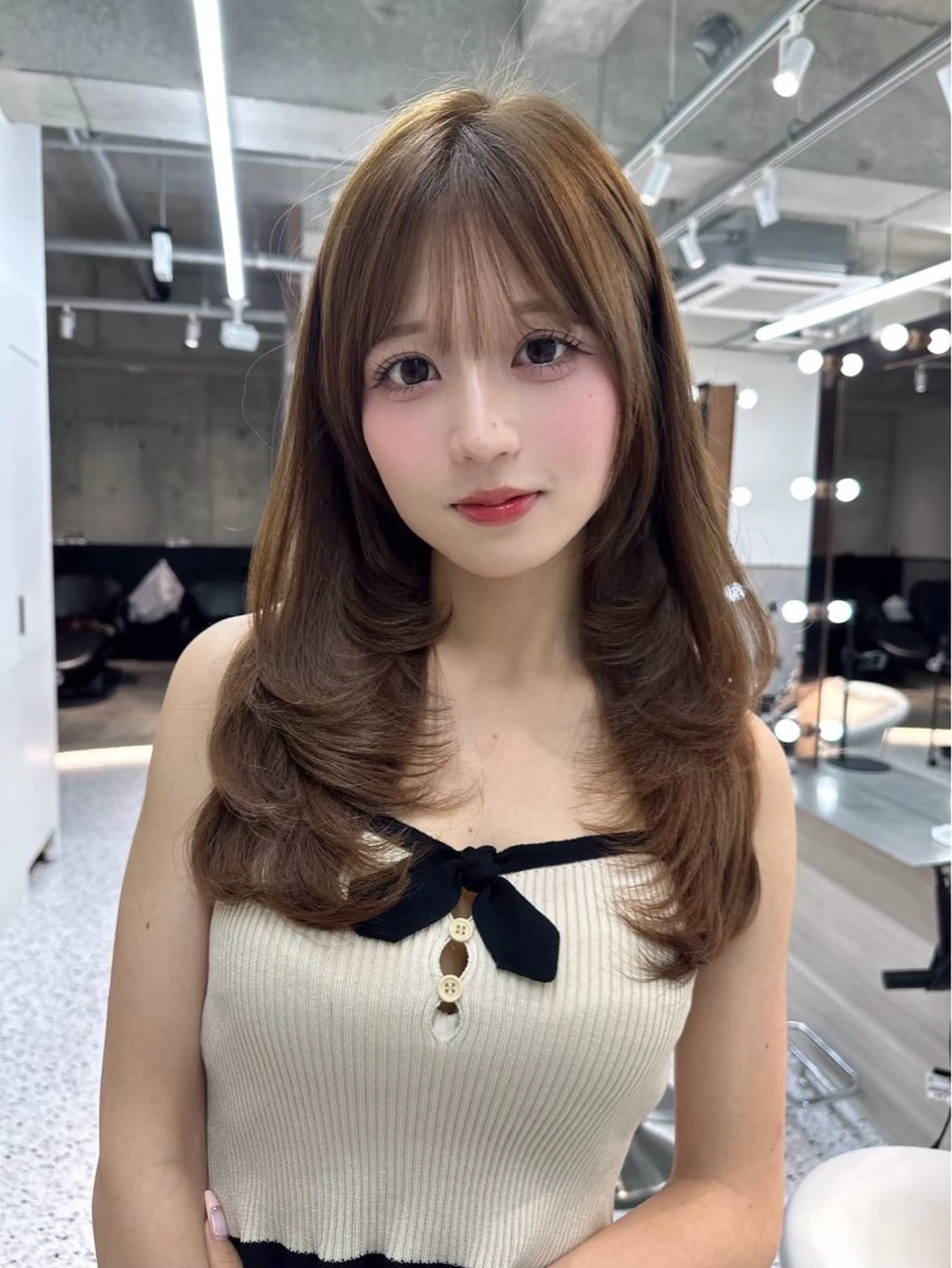 ロング カラー ヘアカラー トリートメント 韓国ヘア/摂津 愛香🎀🪽のヘアスタイル