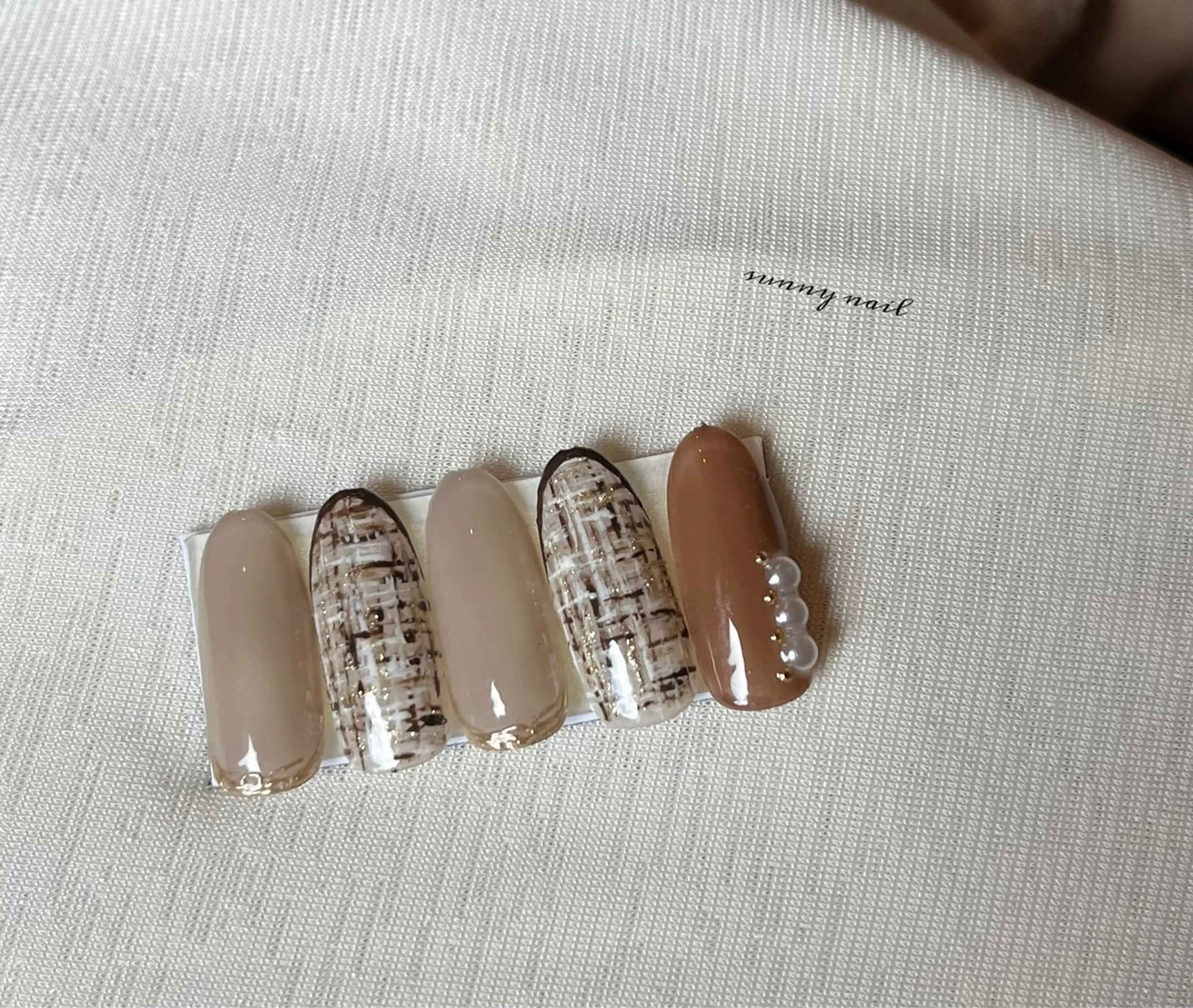 ネイル ツイードネイル sunny nailのネイルデザイン
