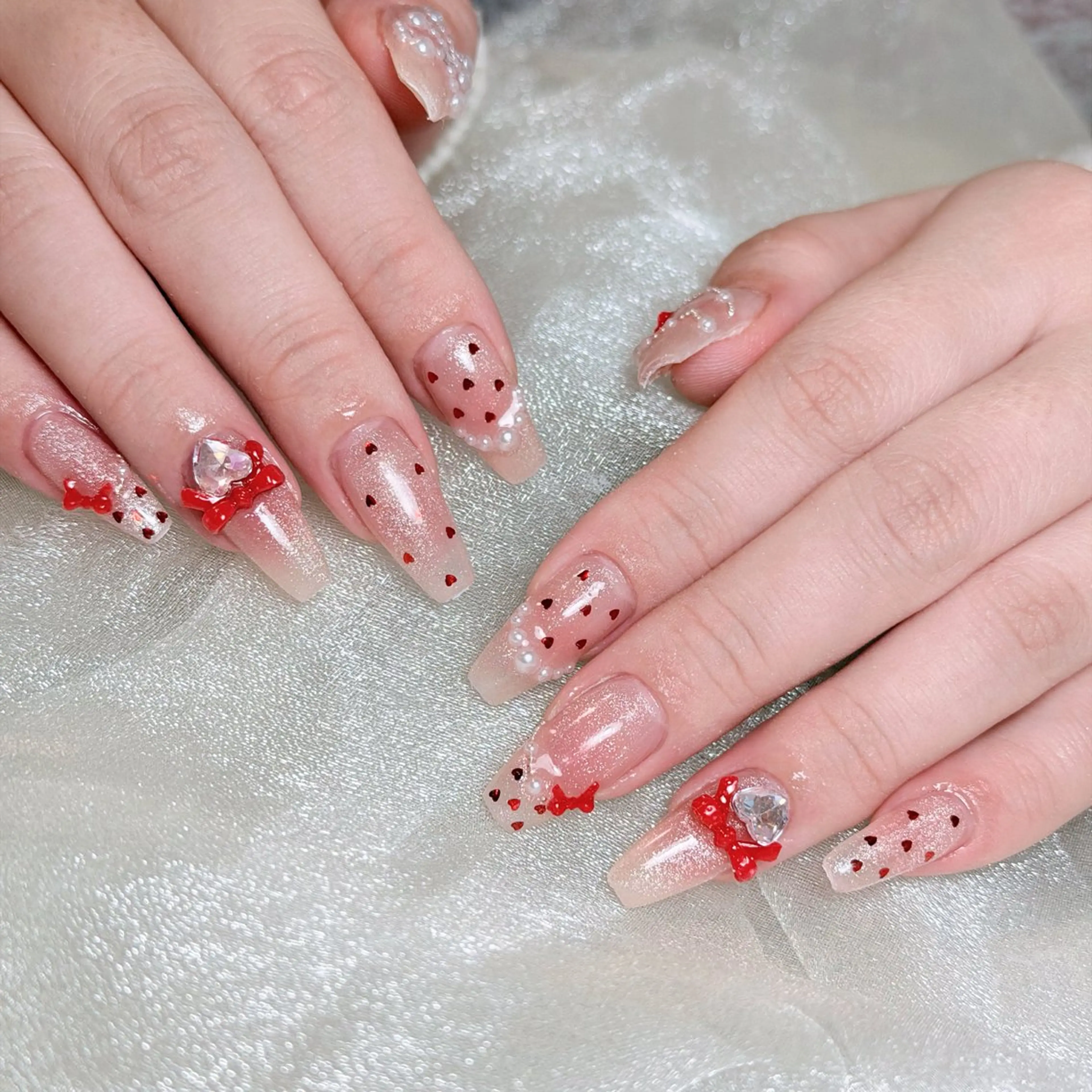 ネイル バレンタイン ハンドネイル ハンドケア ネイル👑クイーンズ NailQueensのネイルデザイン