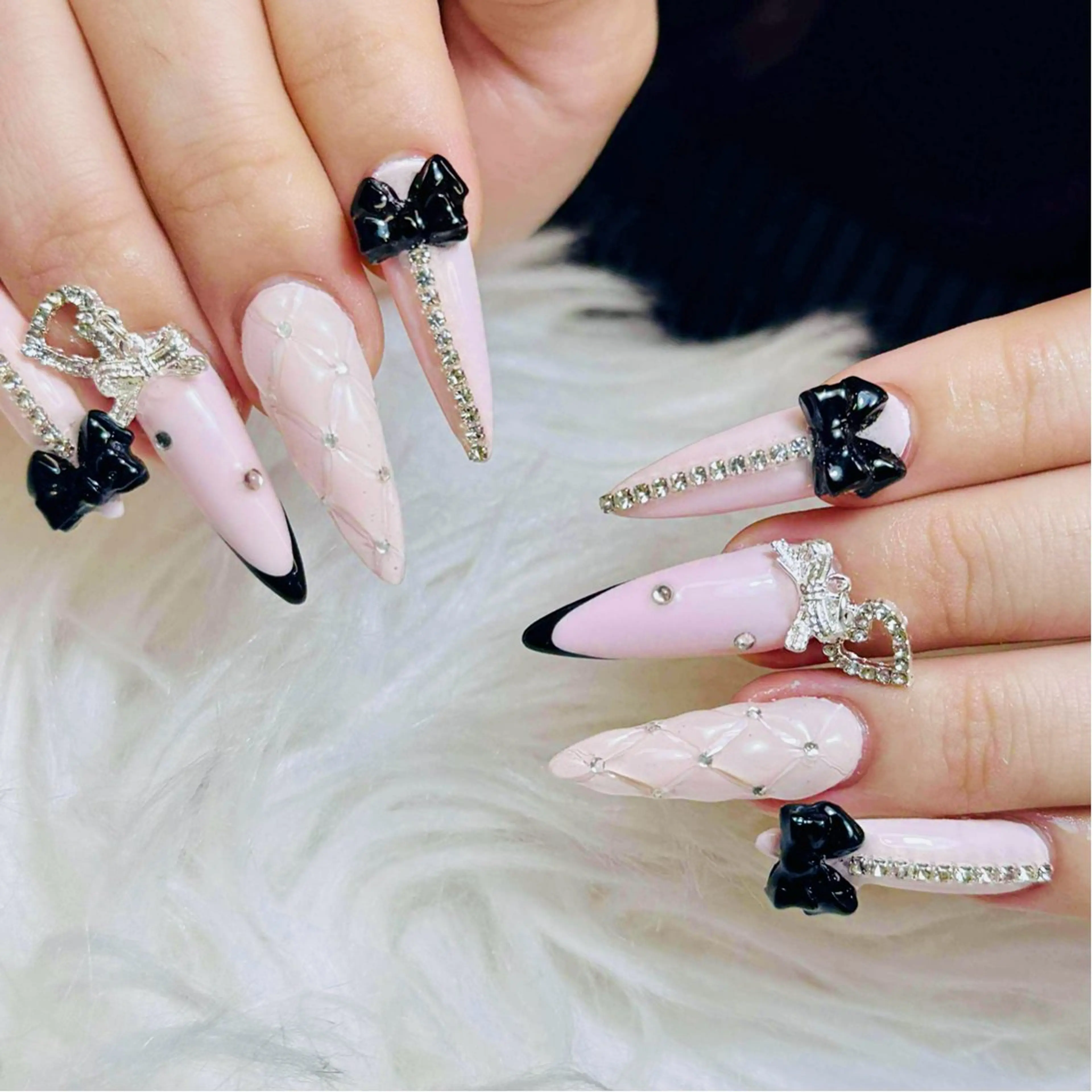 ネイル チークネイル 長さ出し フラッシュネイル フレンチネイル グラデーション ハンドネイル AN NAIL SALONのネイルデザイン