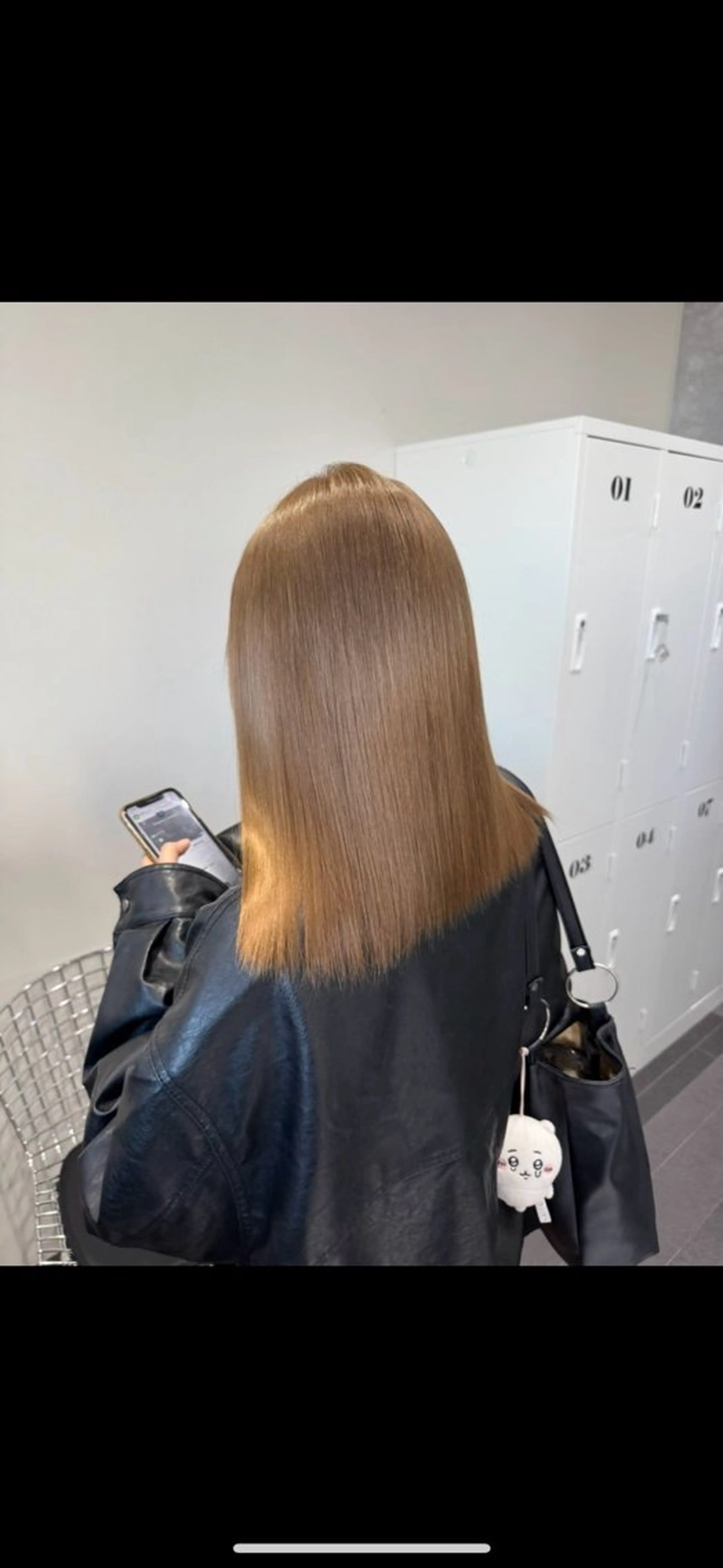 ミディアム カラー ブラウンカラー ミルクティーブラウン ヘアカラー トリートメント 中村 さきのヘアスタイル