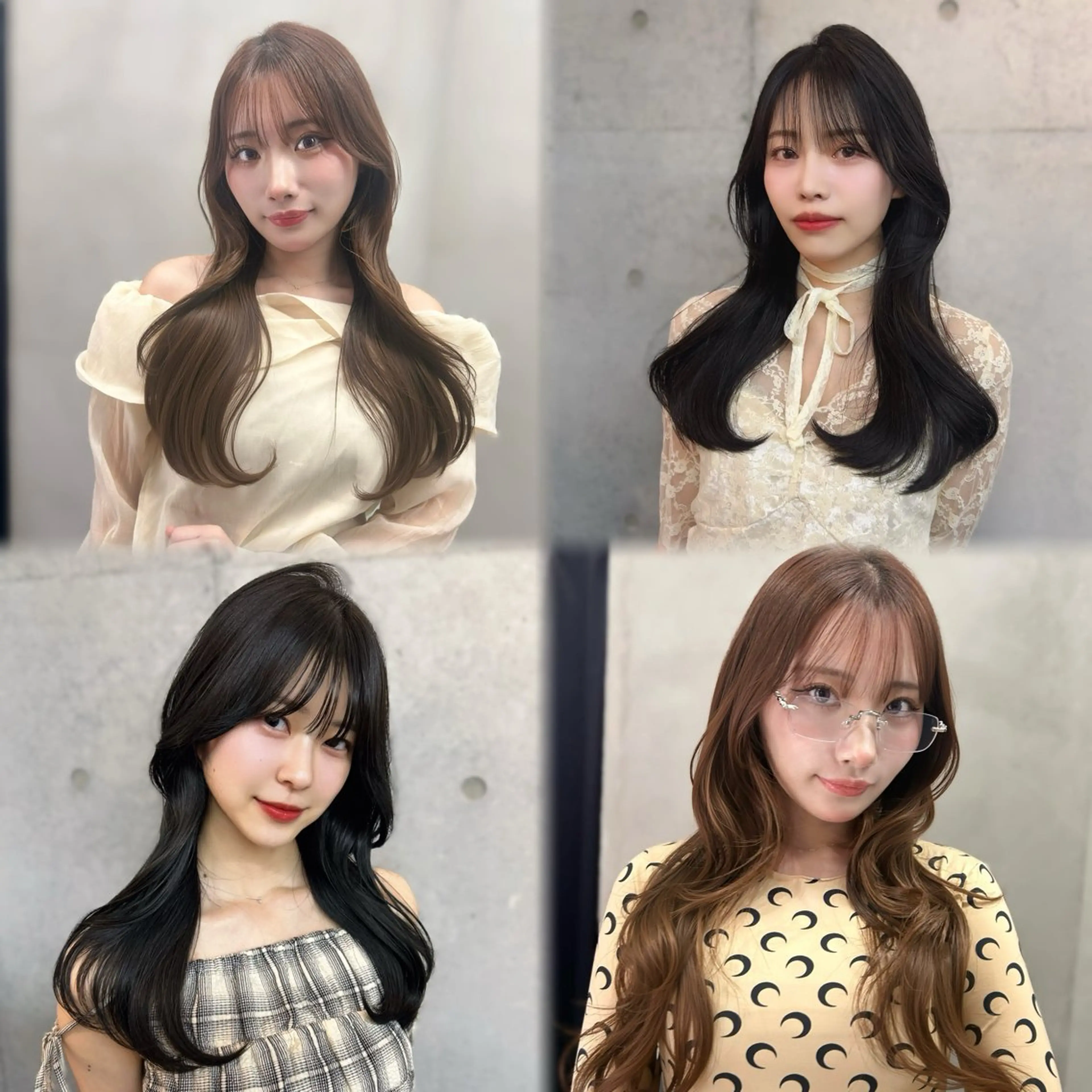 ロング ヒナ/レイヤーカット 艶感ワンカラーのヘアスタイル