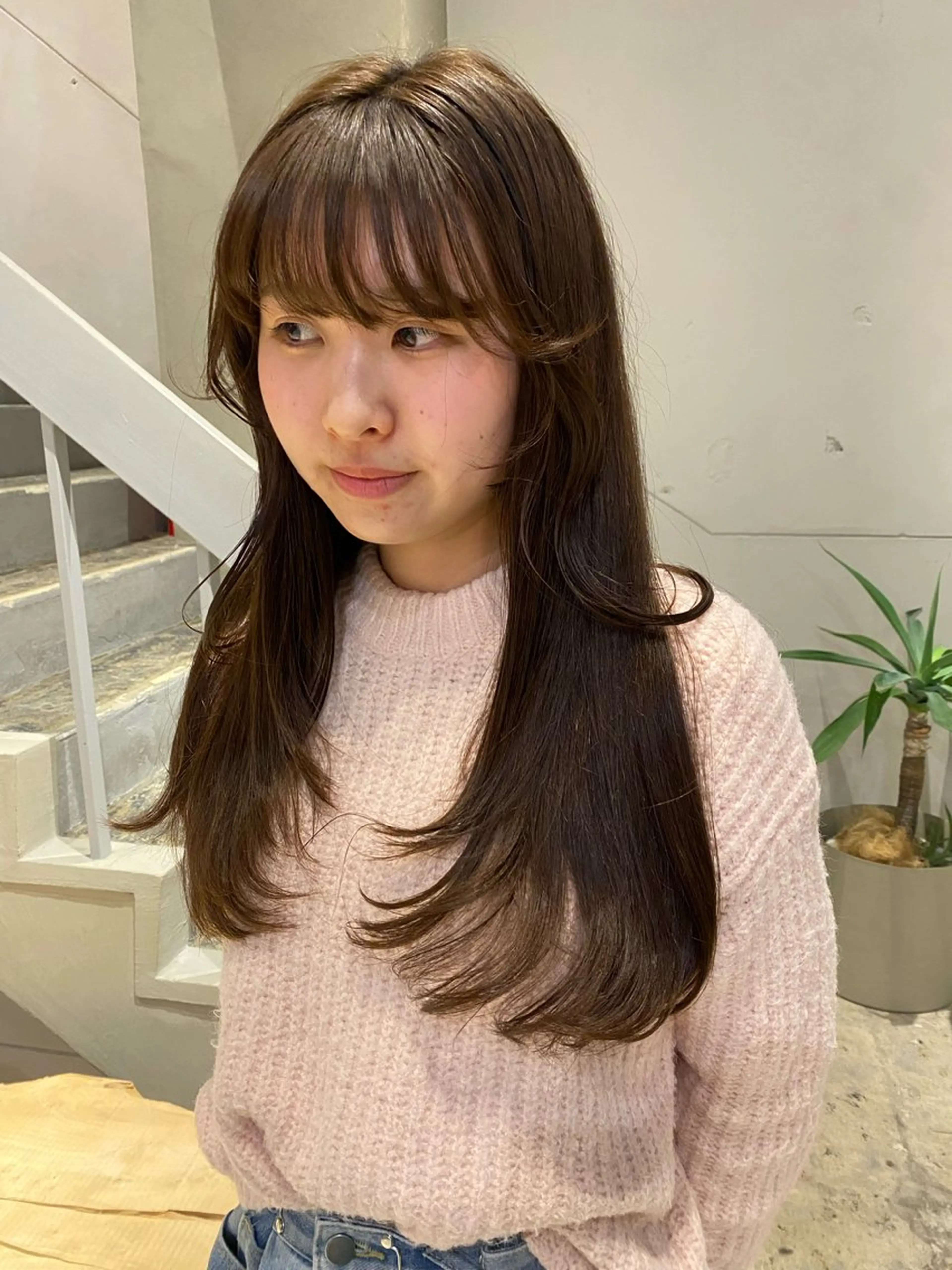 ロング レイヤーカット/ ダブルカラーサクライのヘアスタイル