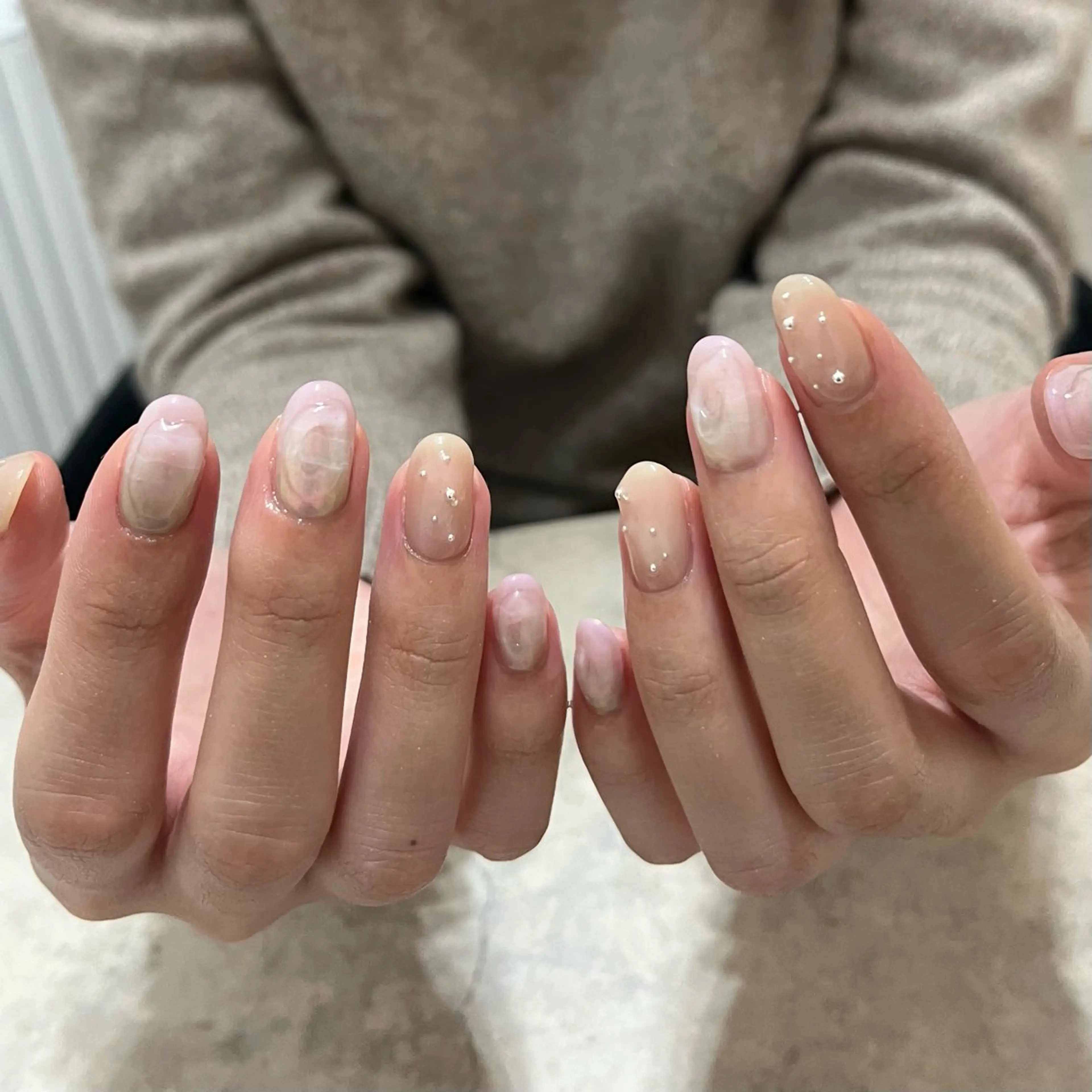 ネイル グリーン ハンドネイル vegh.所属・vegh. nail/阿波座のネイルデザイン