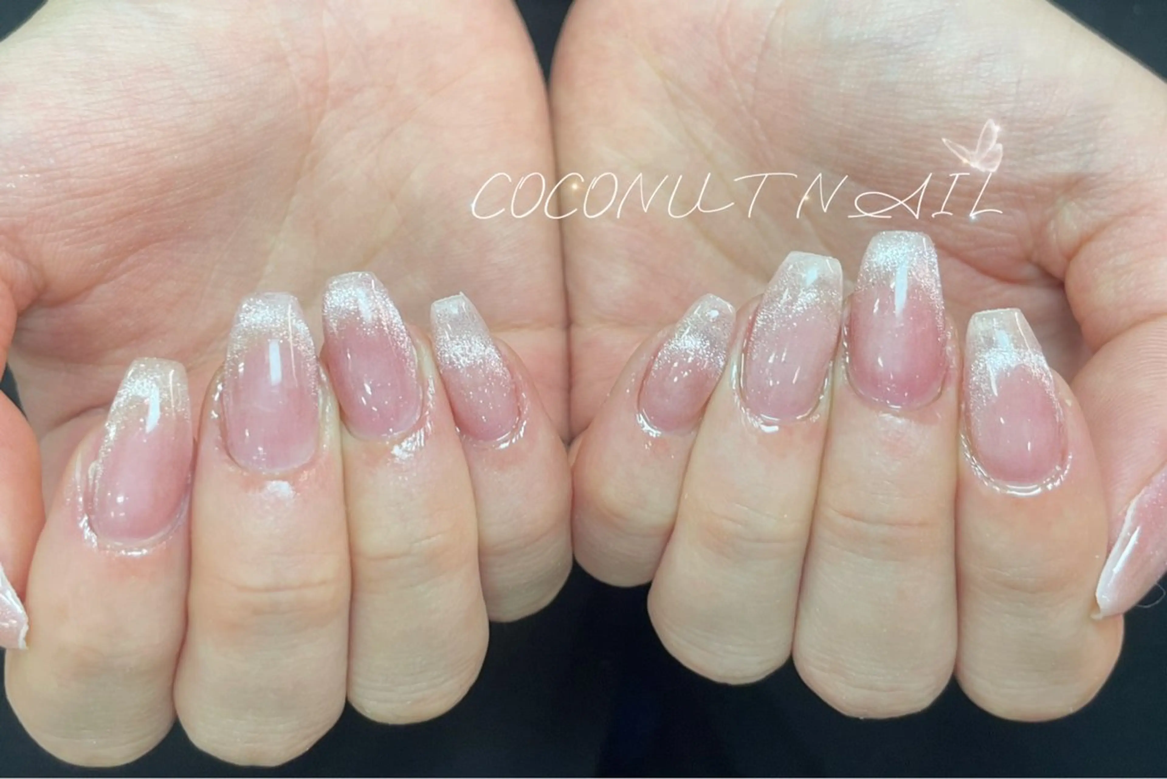 ネイル べっ甲ネイル フレンチネイル キラキラネイル マグネットネイル 大理石ネイル(マーブル) ハンドネイル 神田 ココナッツのネイルデザイン