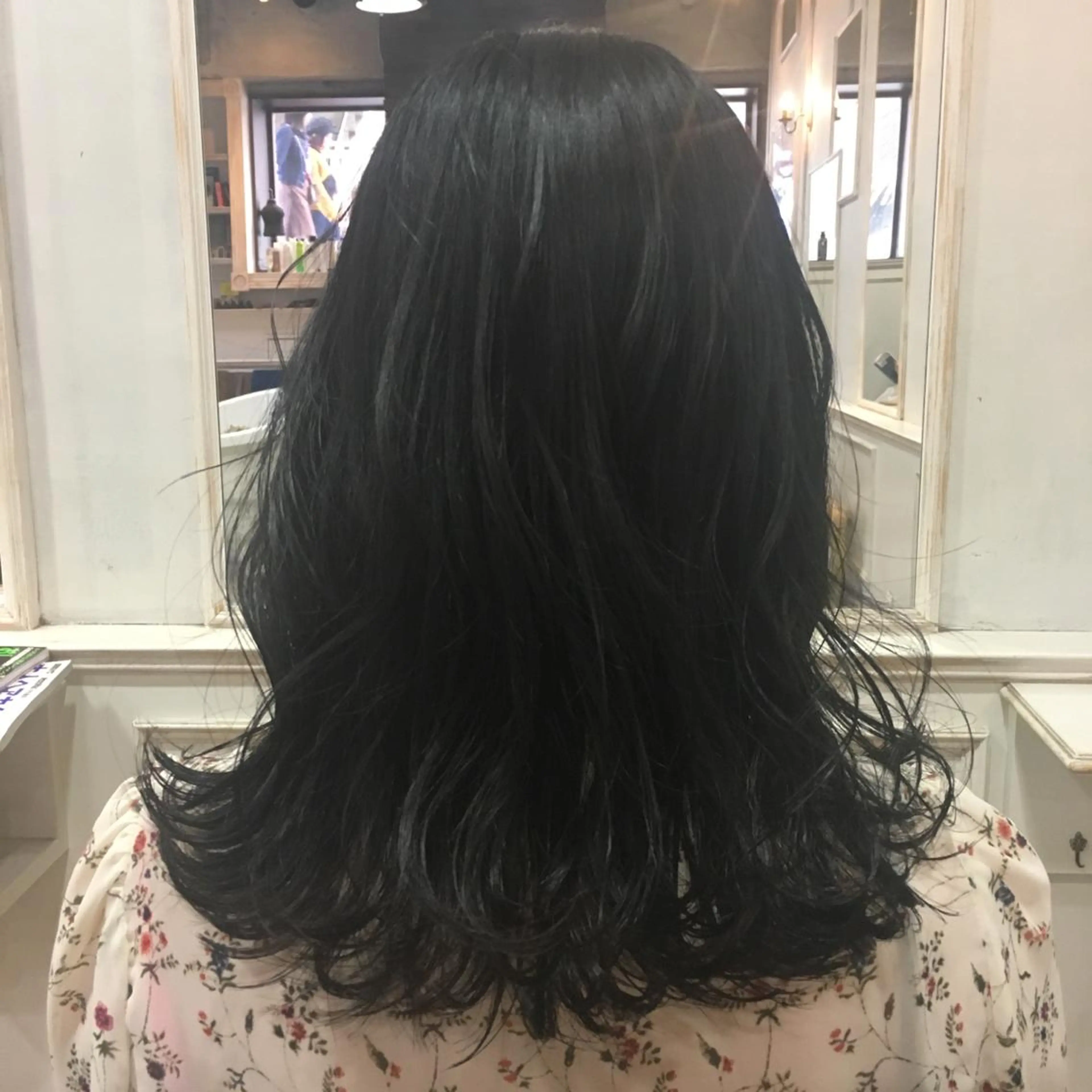 セミロング カラー パーマ RUKA 美容院×ネイリストのヘアスタイル