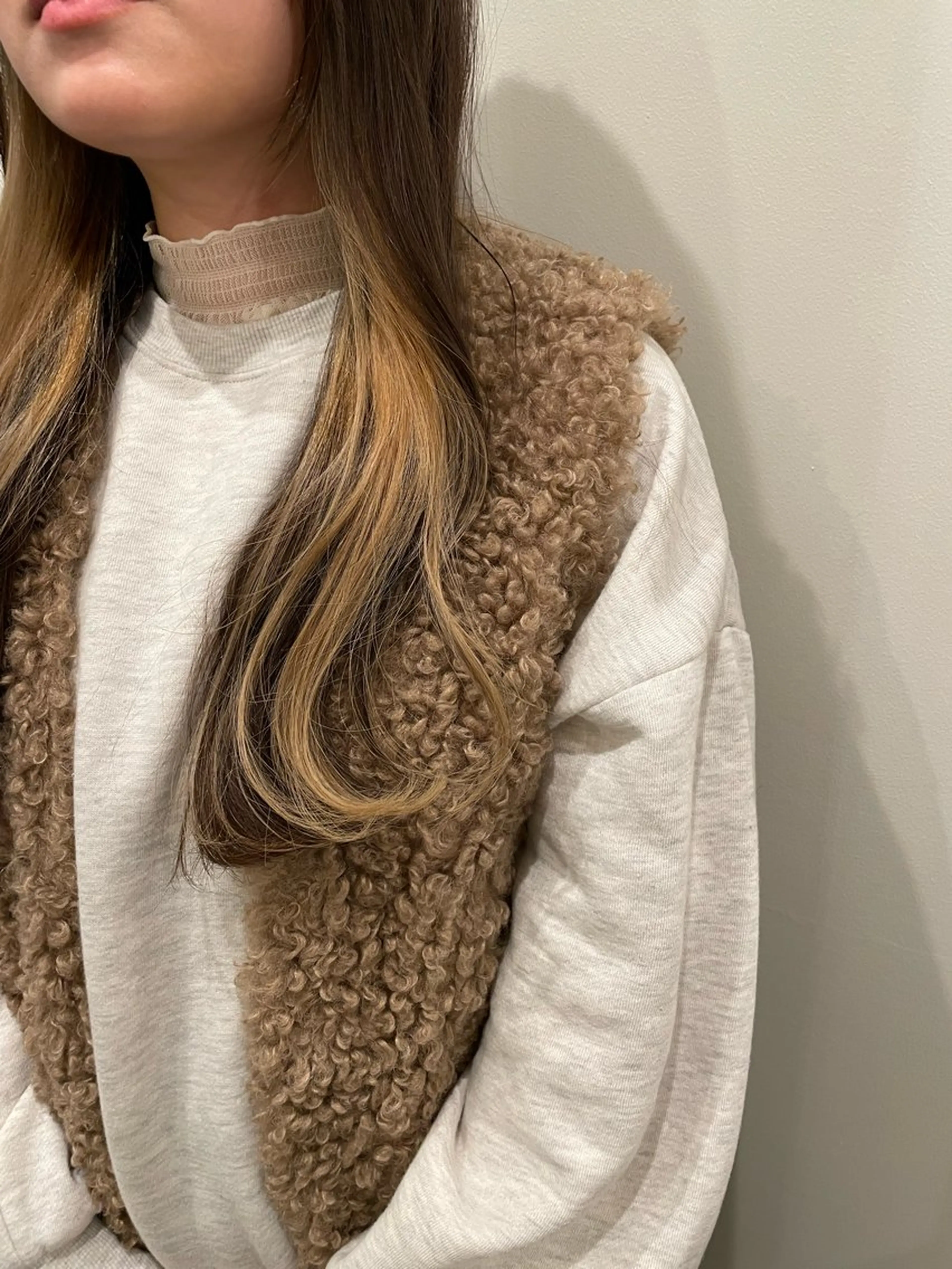 セミロング カラー ベージュカラー インナーカラー ニュアンスカラー🫧 加納のヘアスタイル