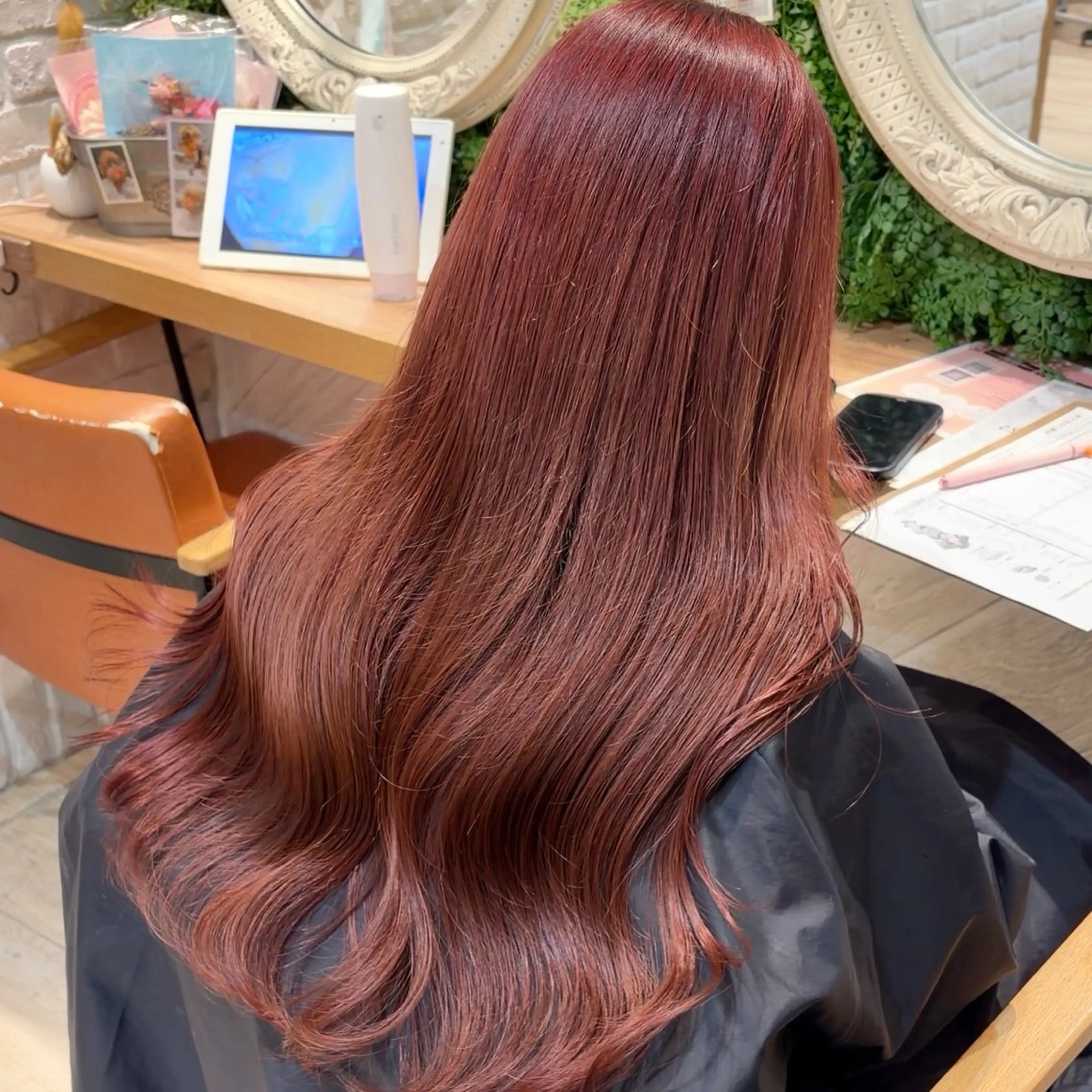 ロング カラー ヘアカラー 横浜パーマ🌐メンズ 暖色カラーもえかのヘアスタイル