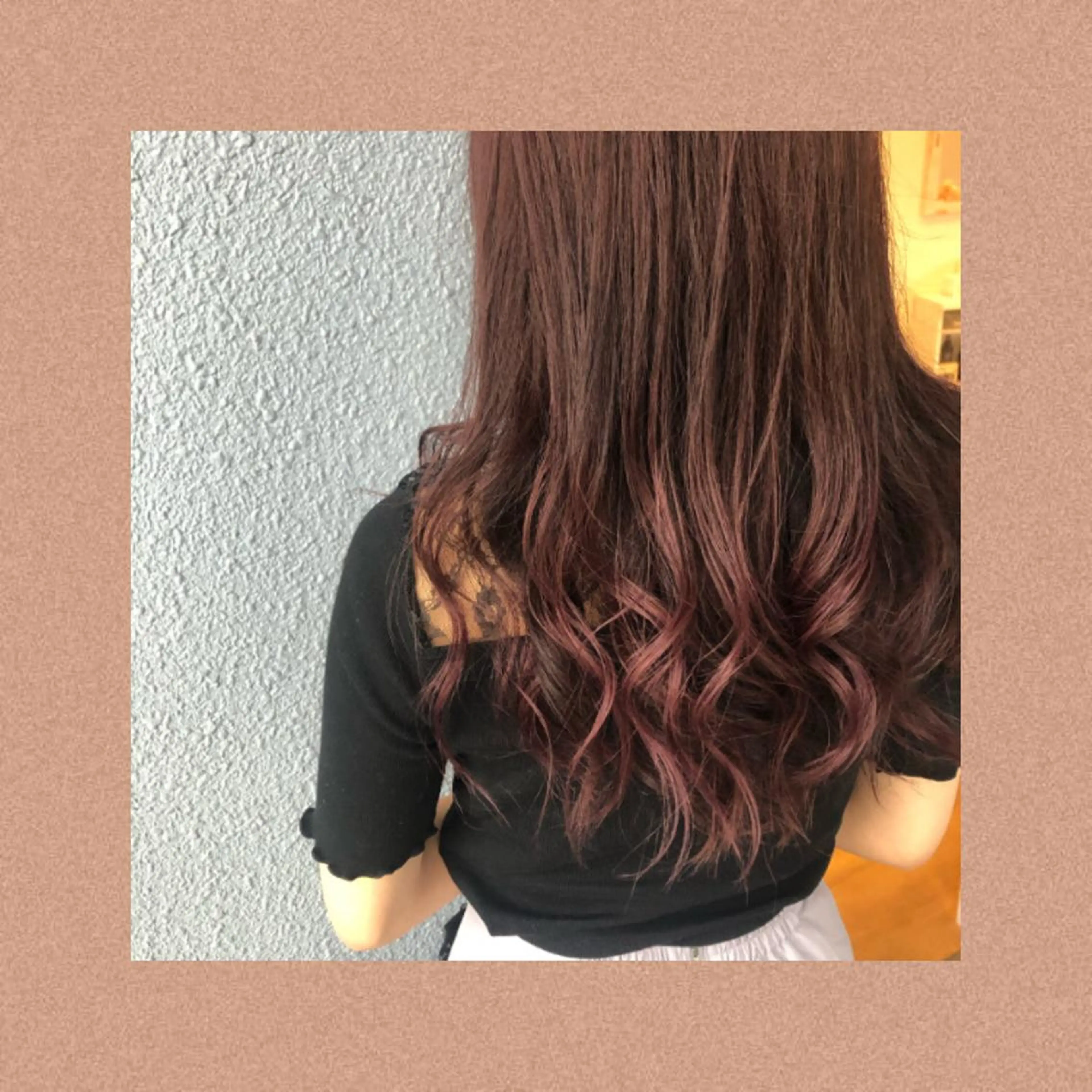 ロング カラー ヘアアレンジ ピンクカラー なつき/艶ピンク/ girly hairのヘアスタイル