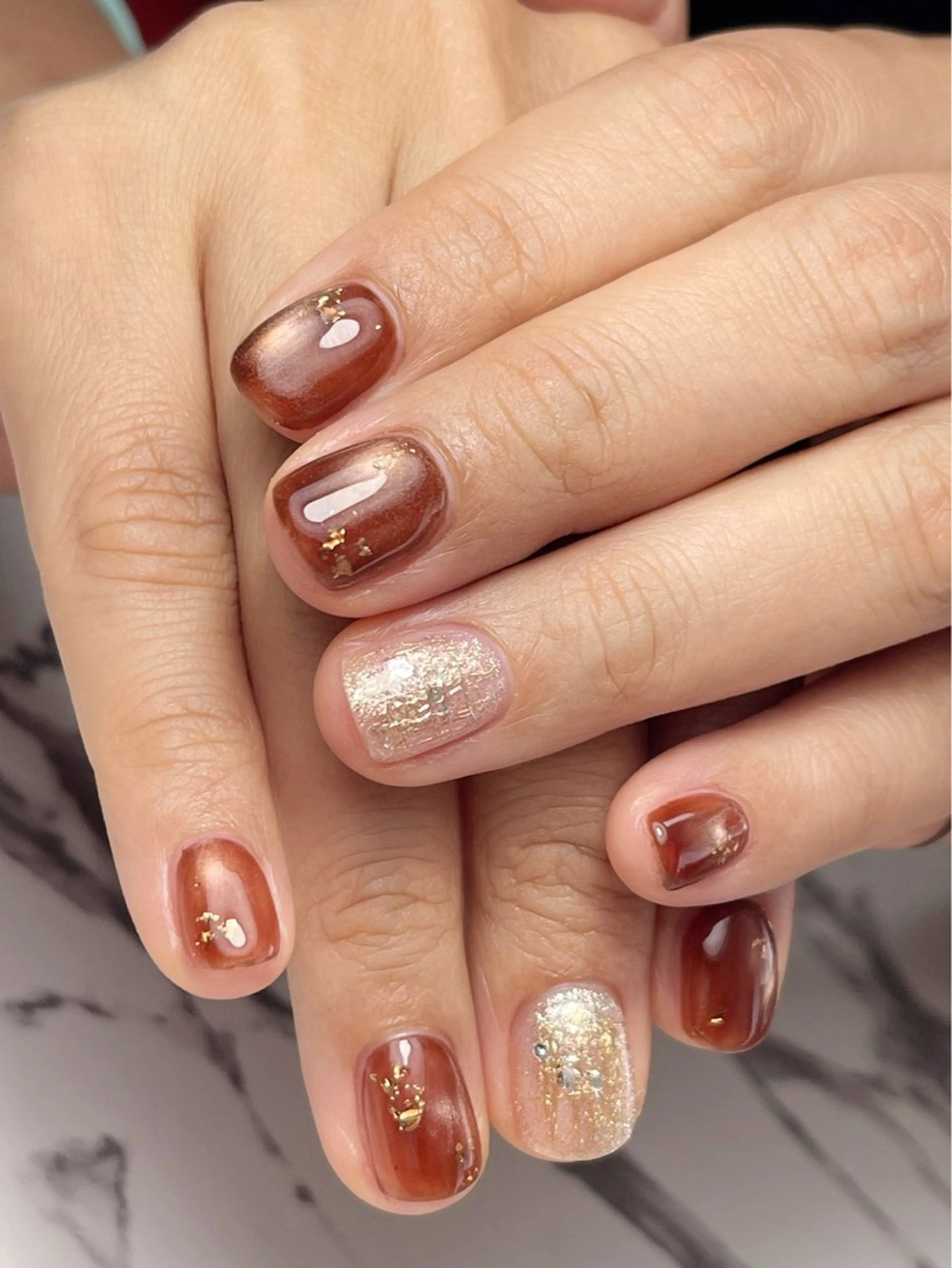 ネイル マグネットネイル ミラーネイル ハンドネイル LUNA BELLEのネイルデザイン