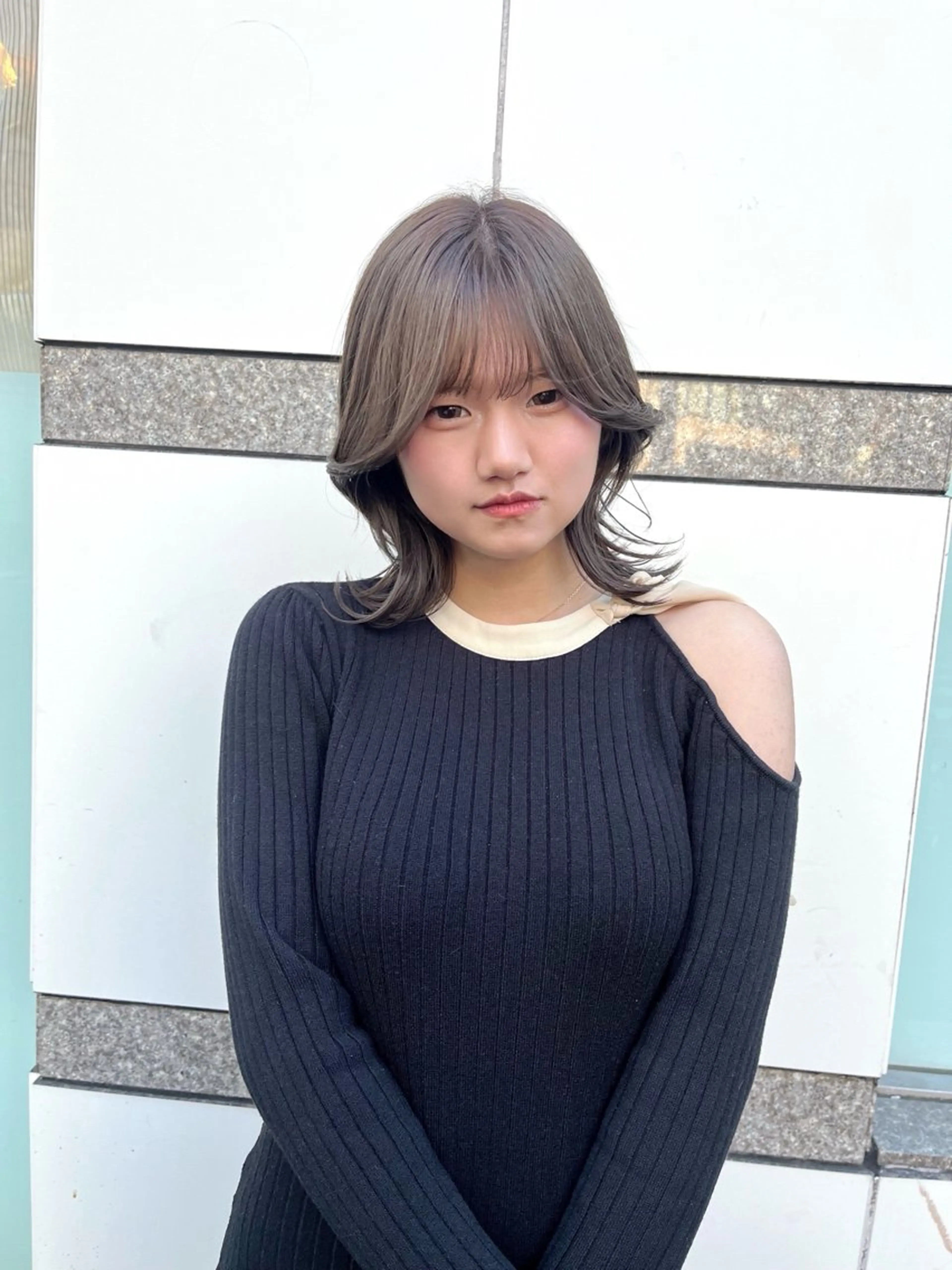 ミディアム カラー カット ヘアカラー トリートメント Lita所属・尾崎隼大 レイヤー/韓国ヘアのヘアスタイル