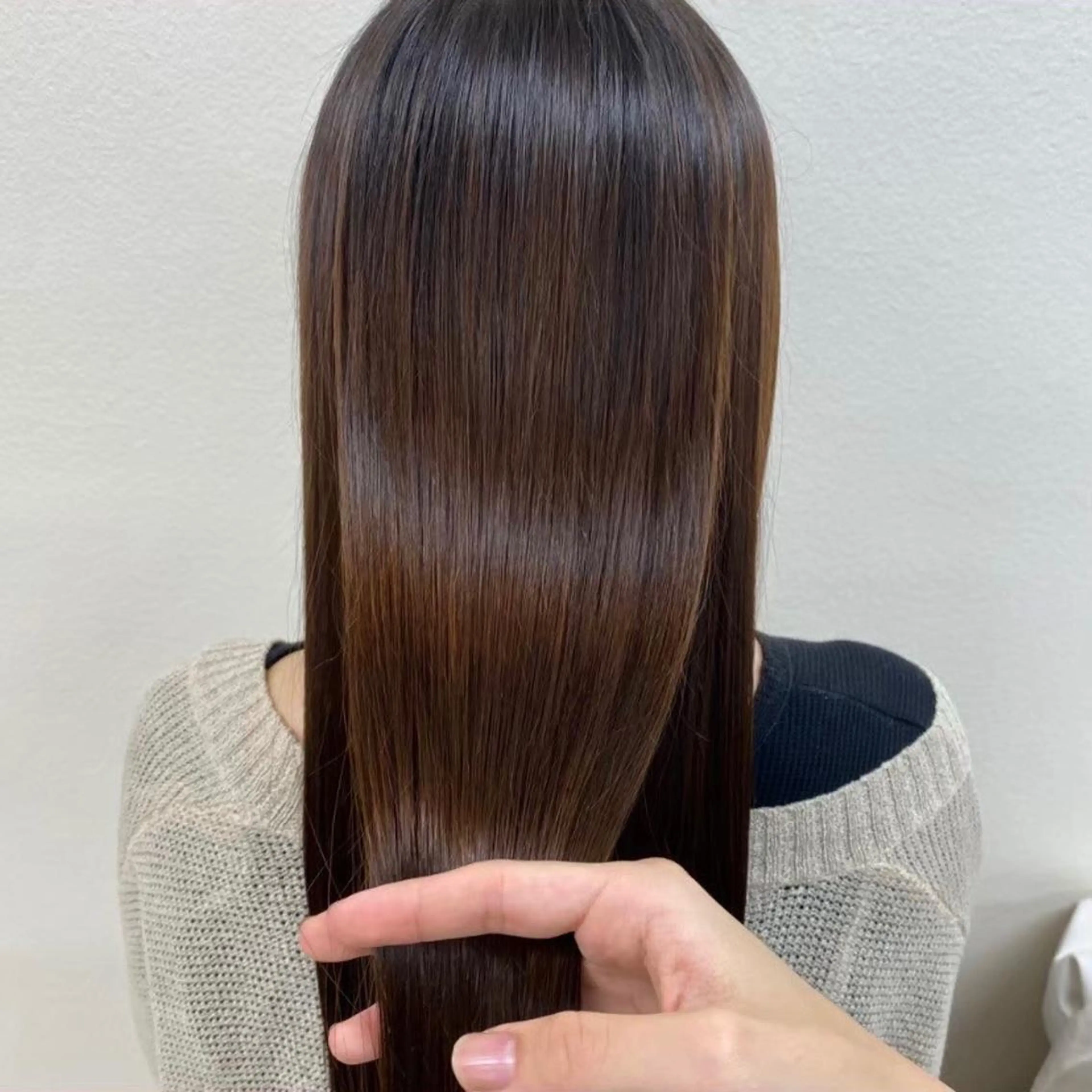 ロング トリートメント カット 縮毛矯正 💗韓国暖色ヘア NO.1💗🪽のヘアスタイル