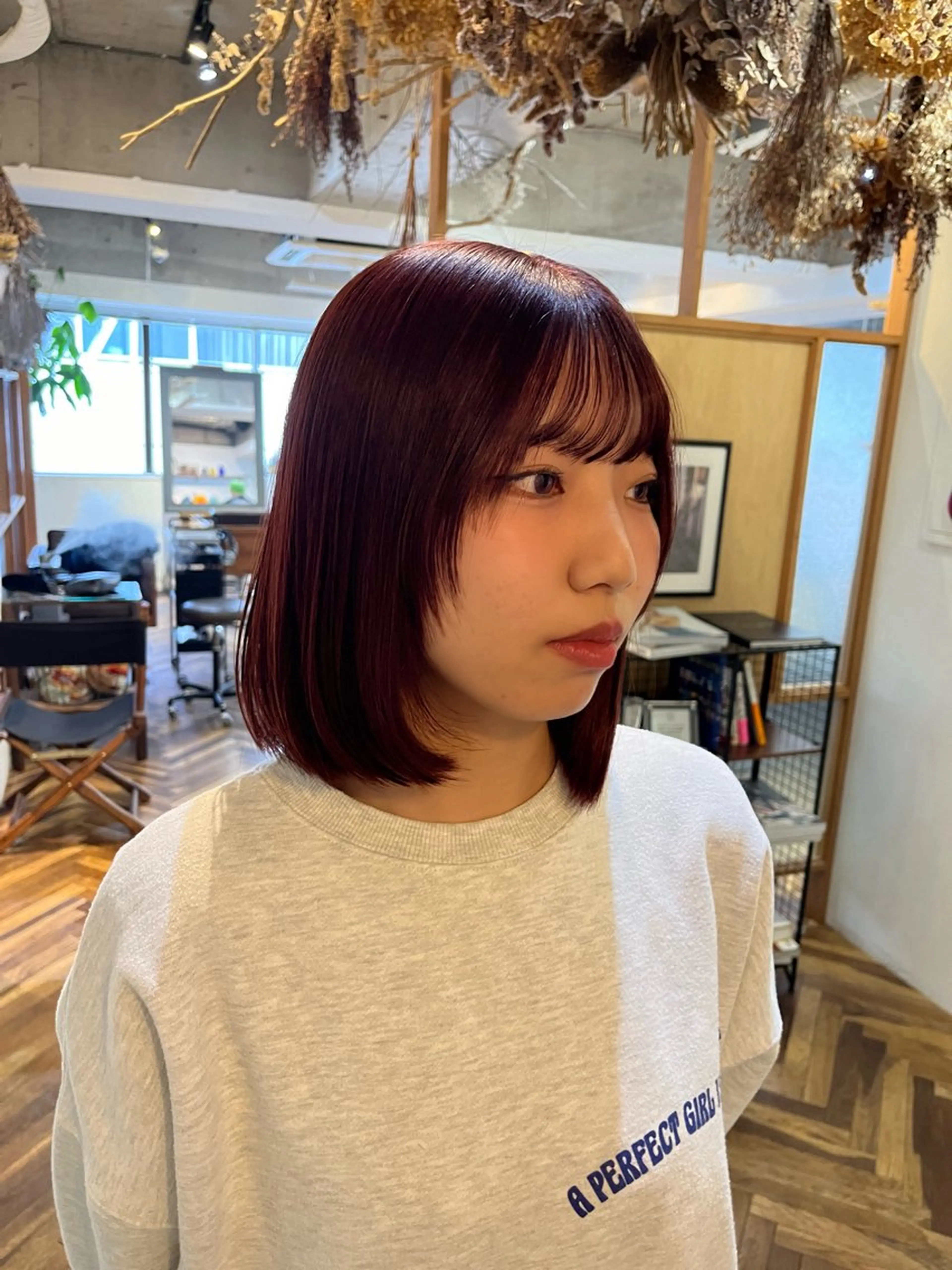 ミディアム カラー sora / 渋谷 / ハイトーンのヘアスタイル