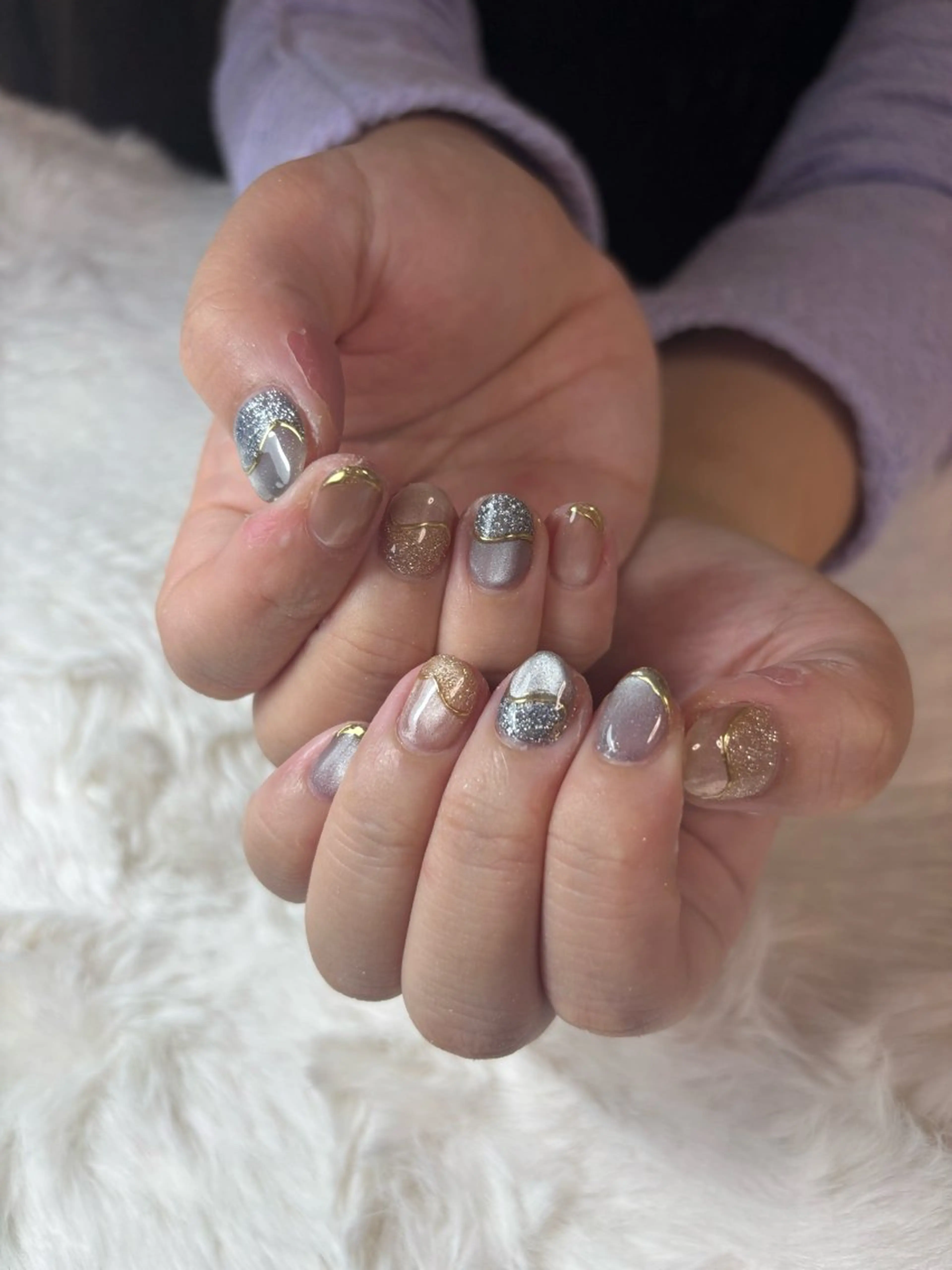 ネイル 持ち込み 三本 綾奈のネイルデザイン