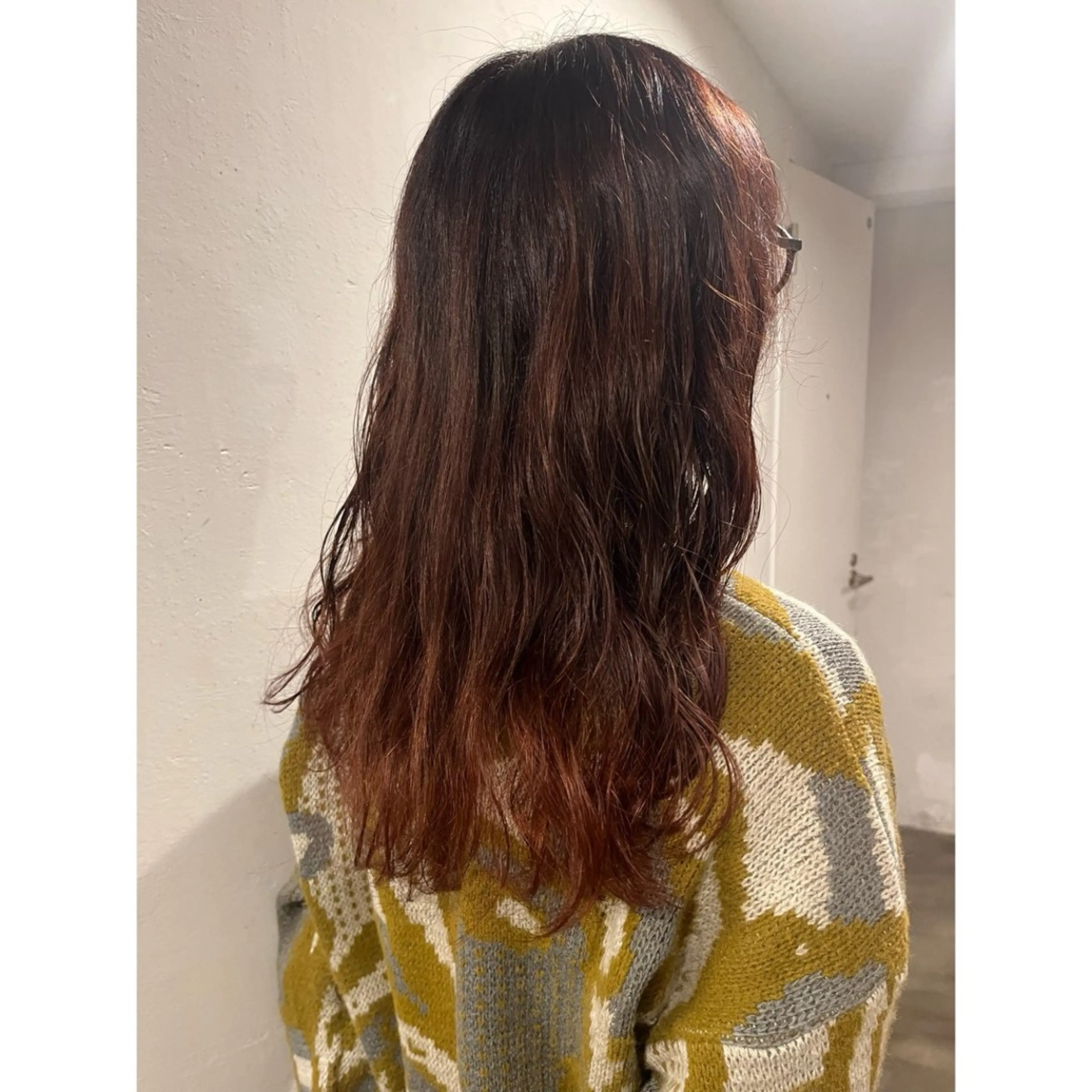 セミロング カラー パーマ セミロングパーマ カット パーマ Lagom なかだのヘアスタイル