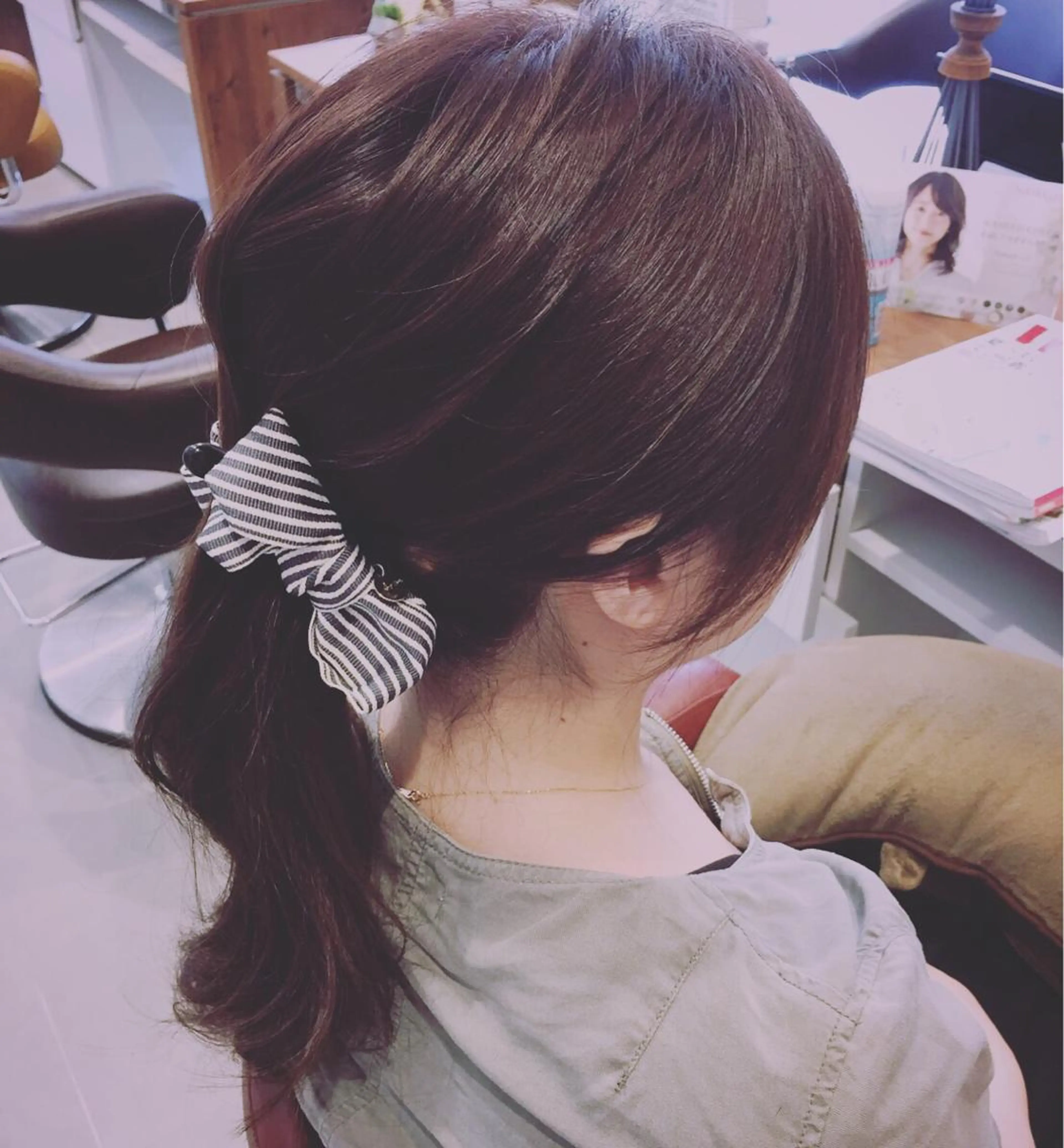 ショート ミディアム セミロング ロング カラー パーマ ヘアアレンジ メンズ キッズ ネイル まつエク アッシュ ラベンダーカラー ラベンダーアッシュ オーガニックカラー ひがし さゆりのヘアスタイル