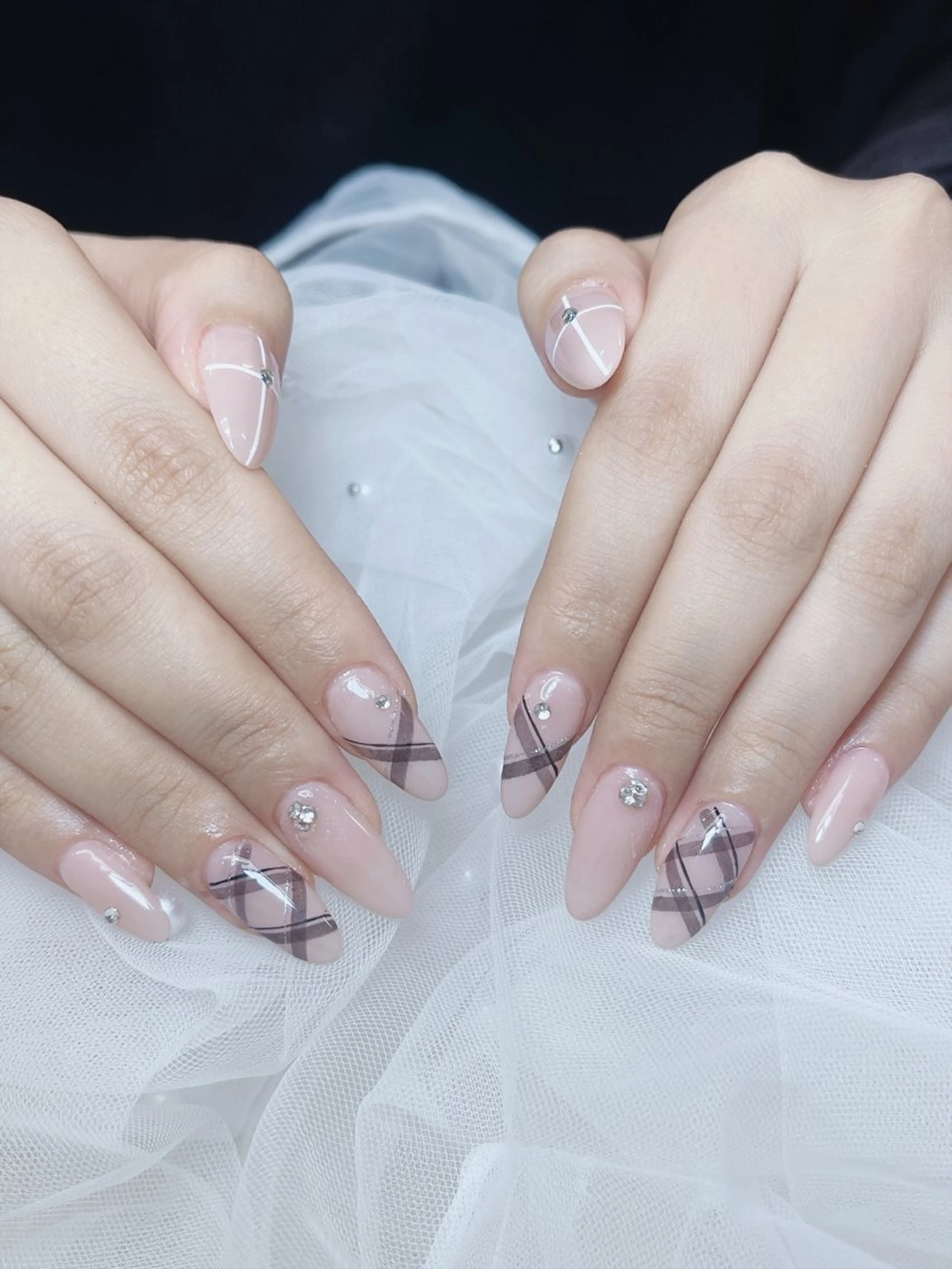 ネイル チークネイル 成人式 フレンチネイル グラデーション 氷ネイル・うるうるネイル ハンドネイル DUO   MI nail salonのネイルデザイン