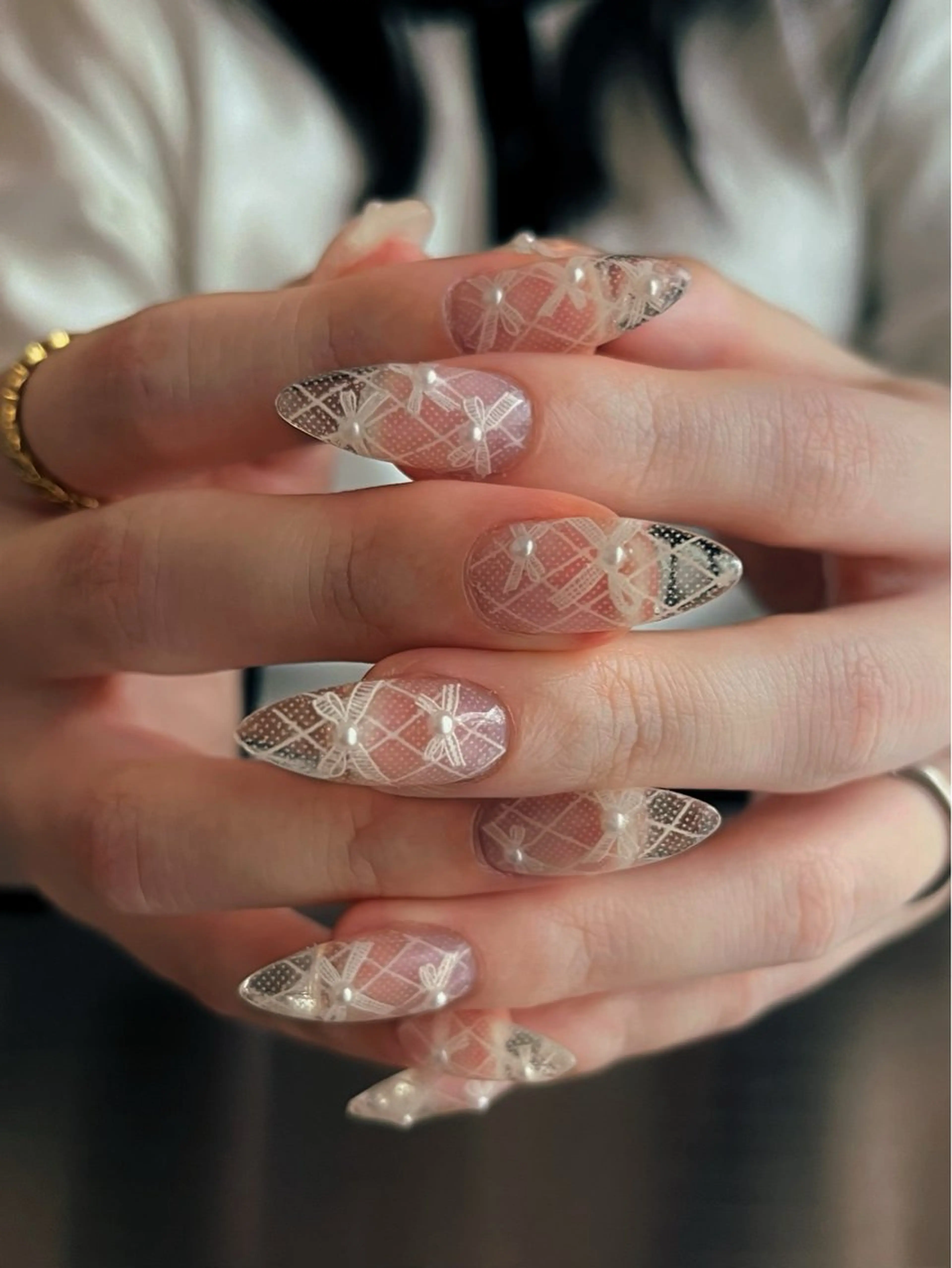 ネイル クリアネイル 長さ出し スカルプネイル シンプルネイル ハンドネイル nine.🦋 YUKOのネイルデザイン