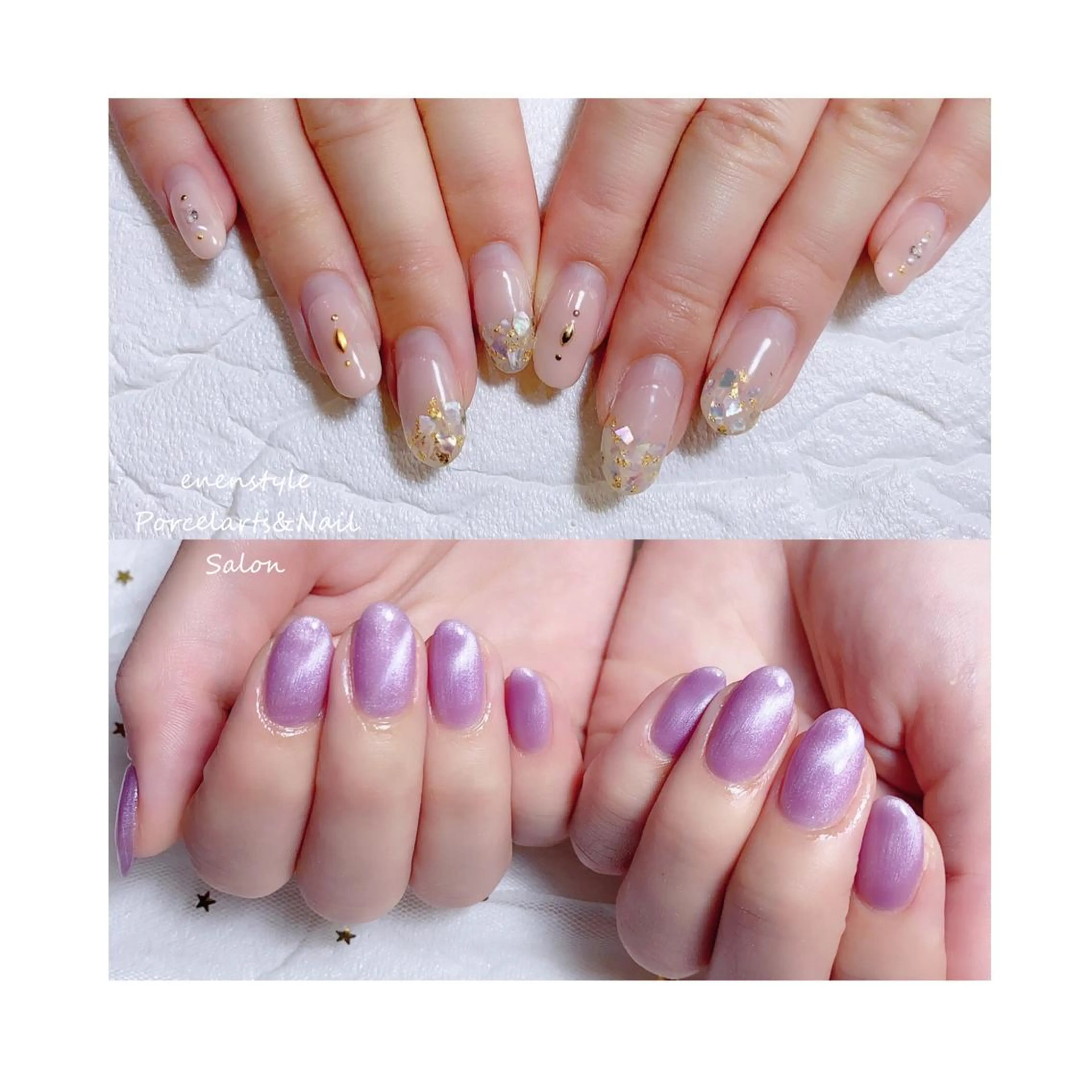 ミディアム ネイル ジェルネイル ニュアンスネイル オフィスネイル ワンカラーネイル パラジェル ハンドネイル 👑enen style👑のネイルデザイン