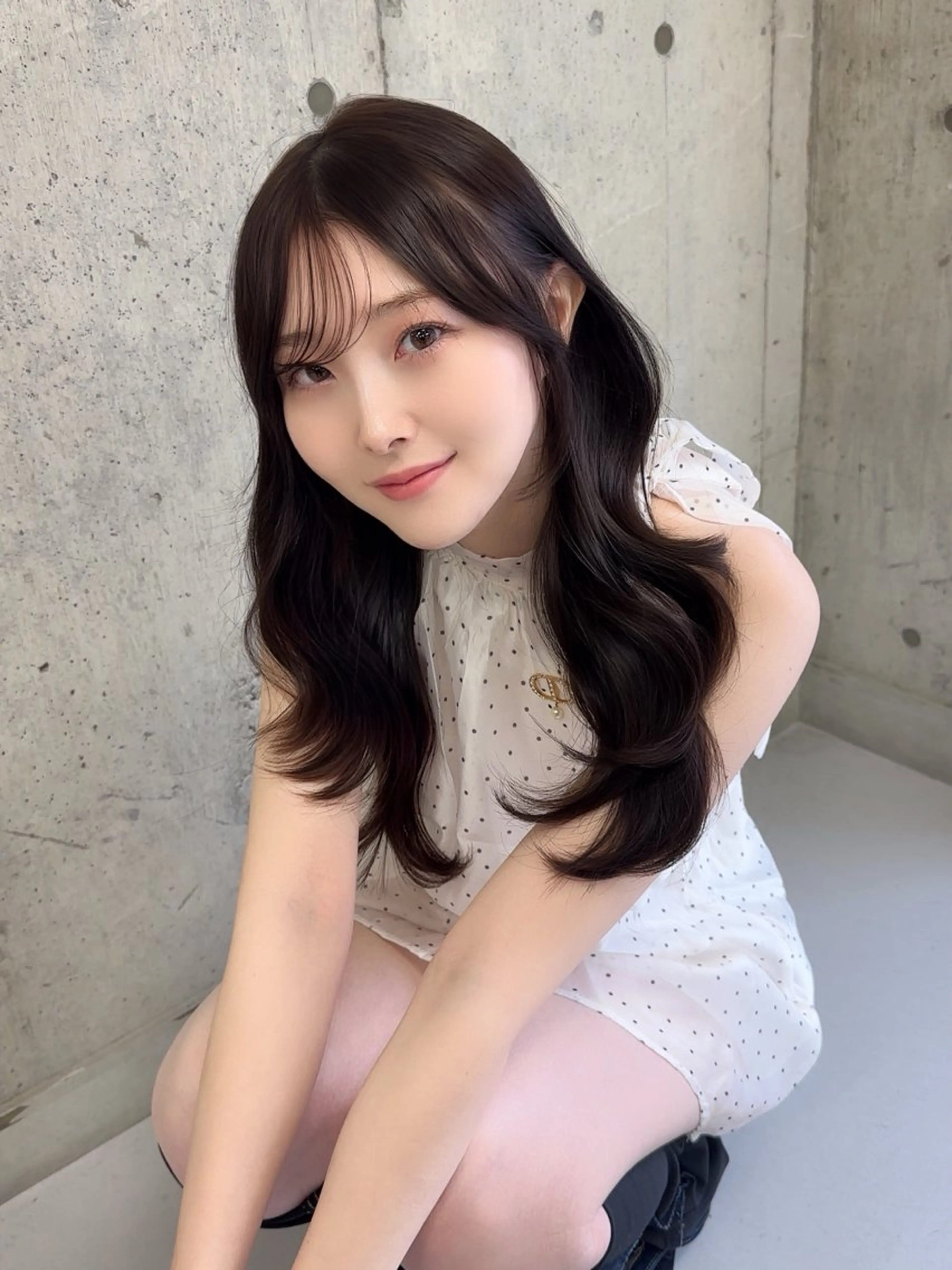 ロング カラー ヘアカラー トリートメント 韓国ヘア/透明感 カラー/金子 愛優のヘアスタイル