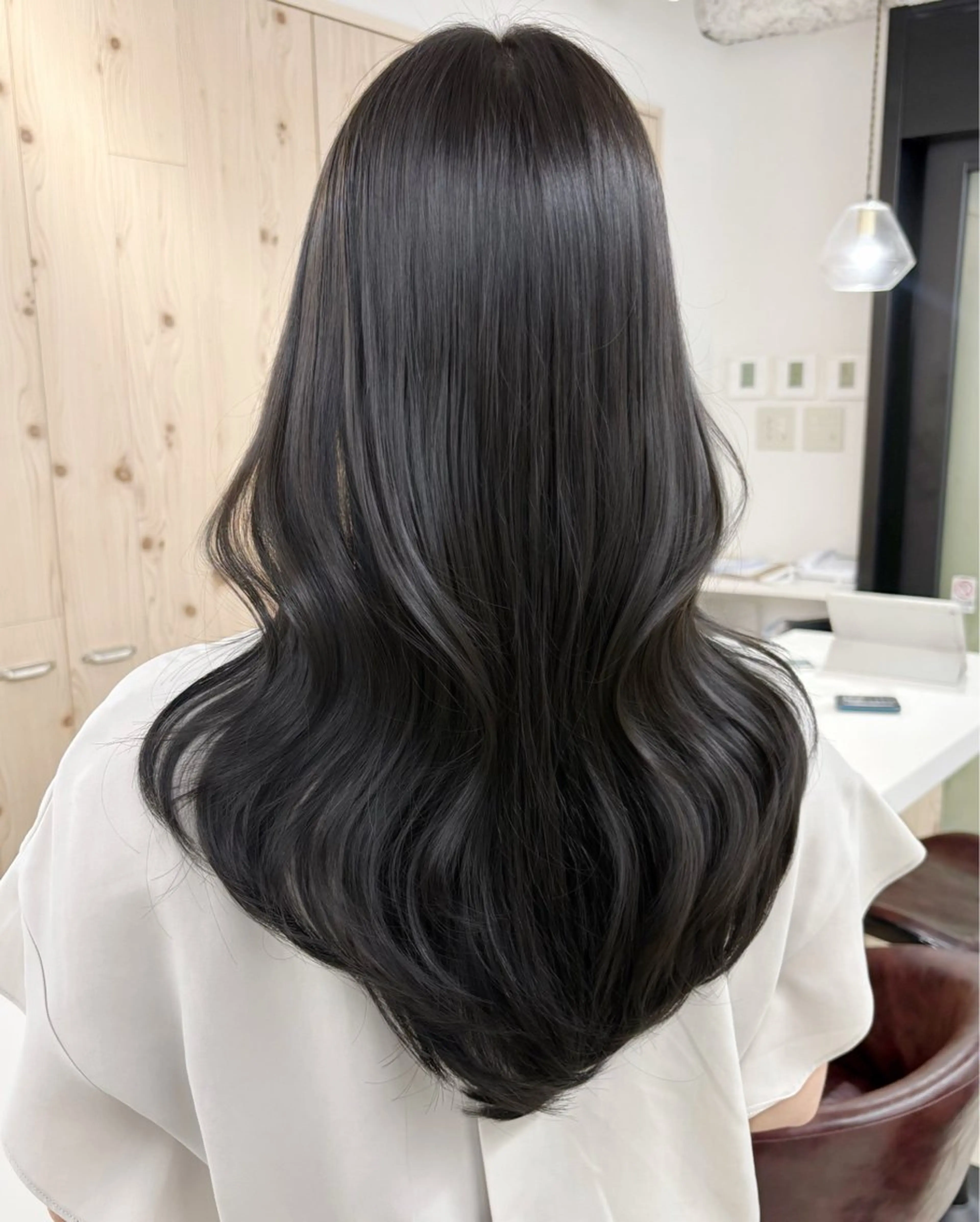 ロング カラー ヘアカラー トリートメント 新宿/韓国ヘア/ 髪質改善ストレートのヘアスタイル