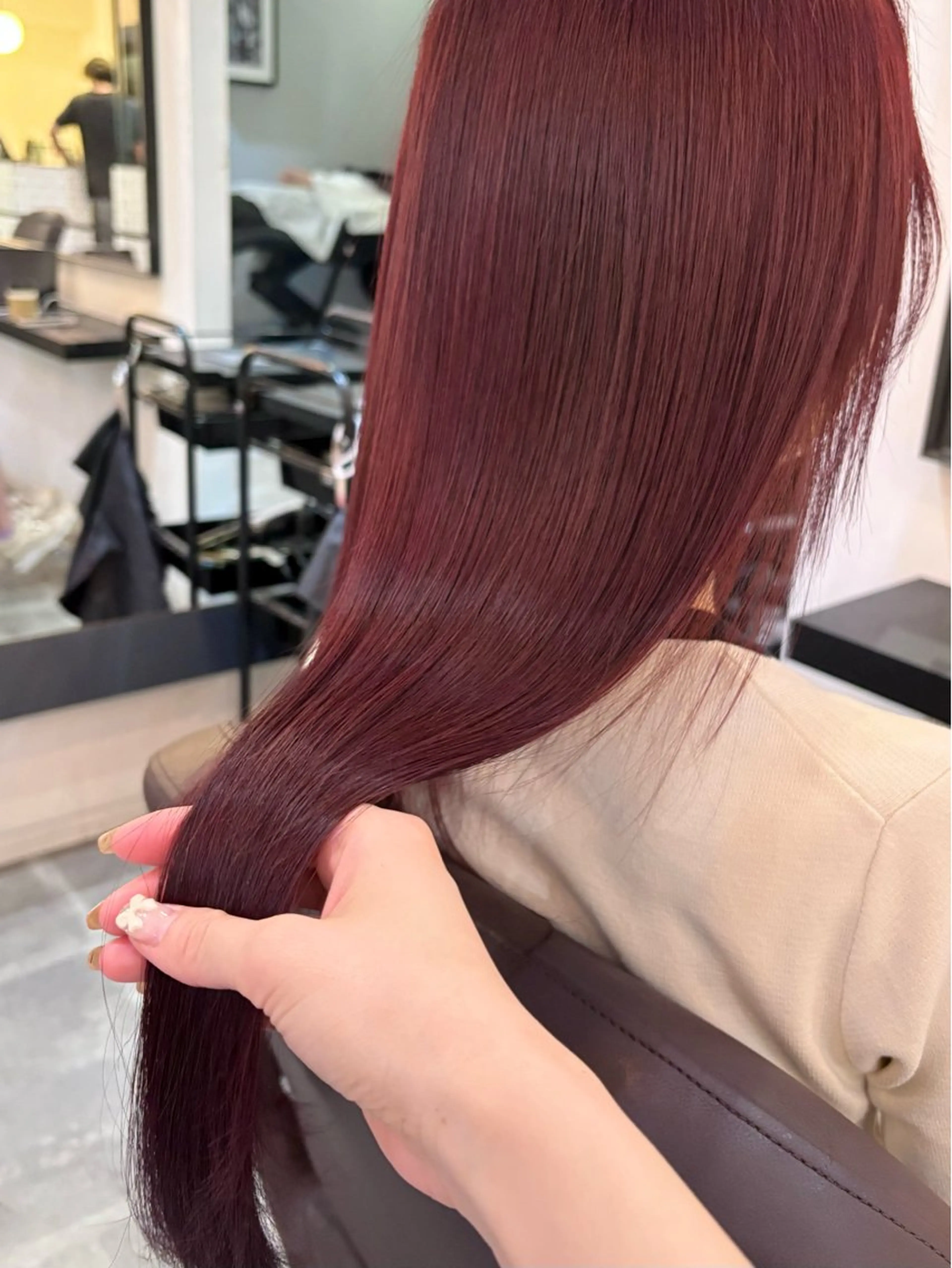 ロング カラー 髪質改善 トリートメント ヘアカラー トリートメント 艶ピンク*ヘアセット 🌙shioriのヘアスタイル