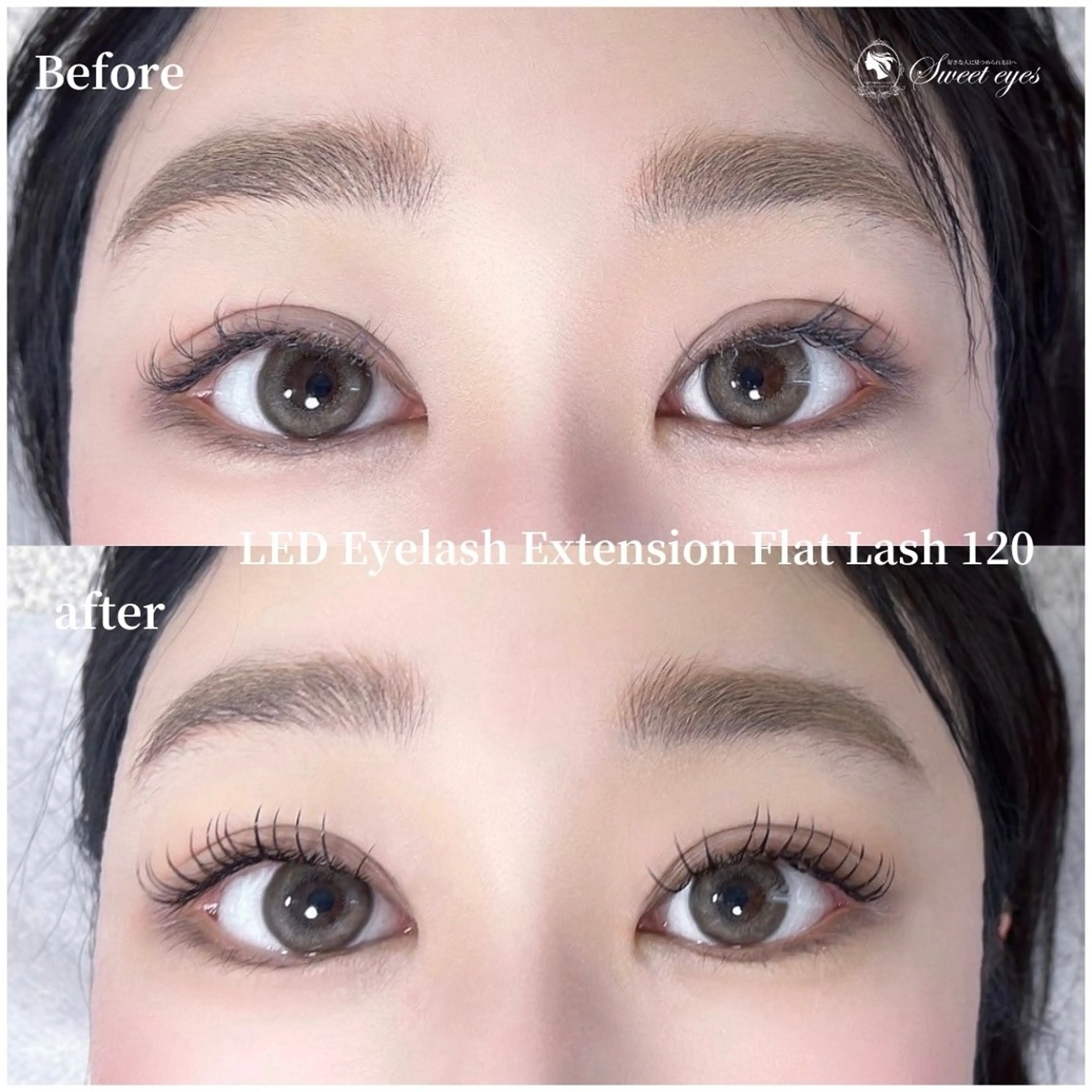 マツエク・マツパ フラットラッシュ ナチュラル マツエク Sweeteyes 金山店のマツエク・マツパデザイン