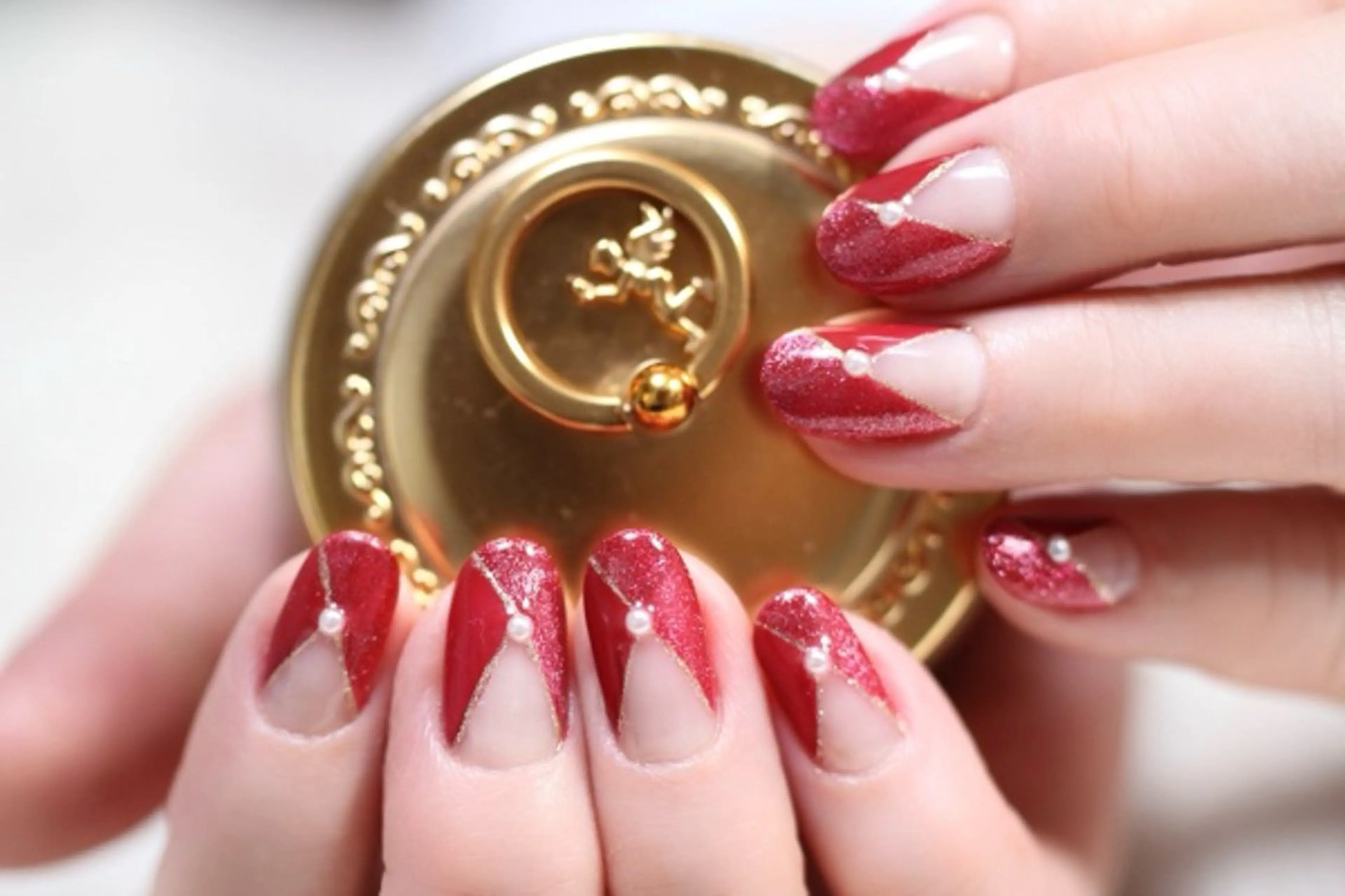 ネイル フレンチネイル ジェルネイル マグネットネイル しみ えんのネイルデザイン