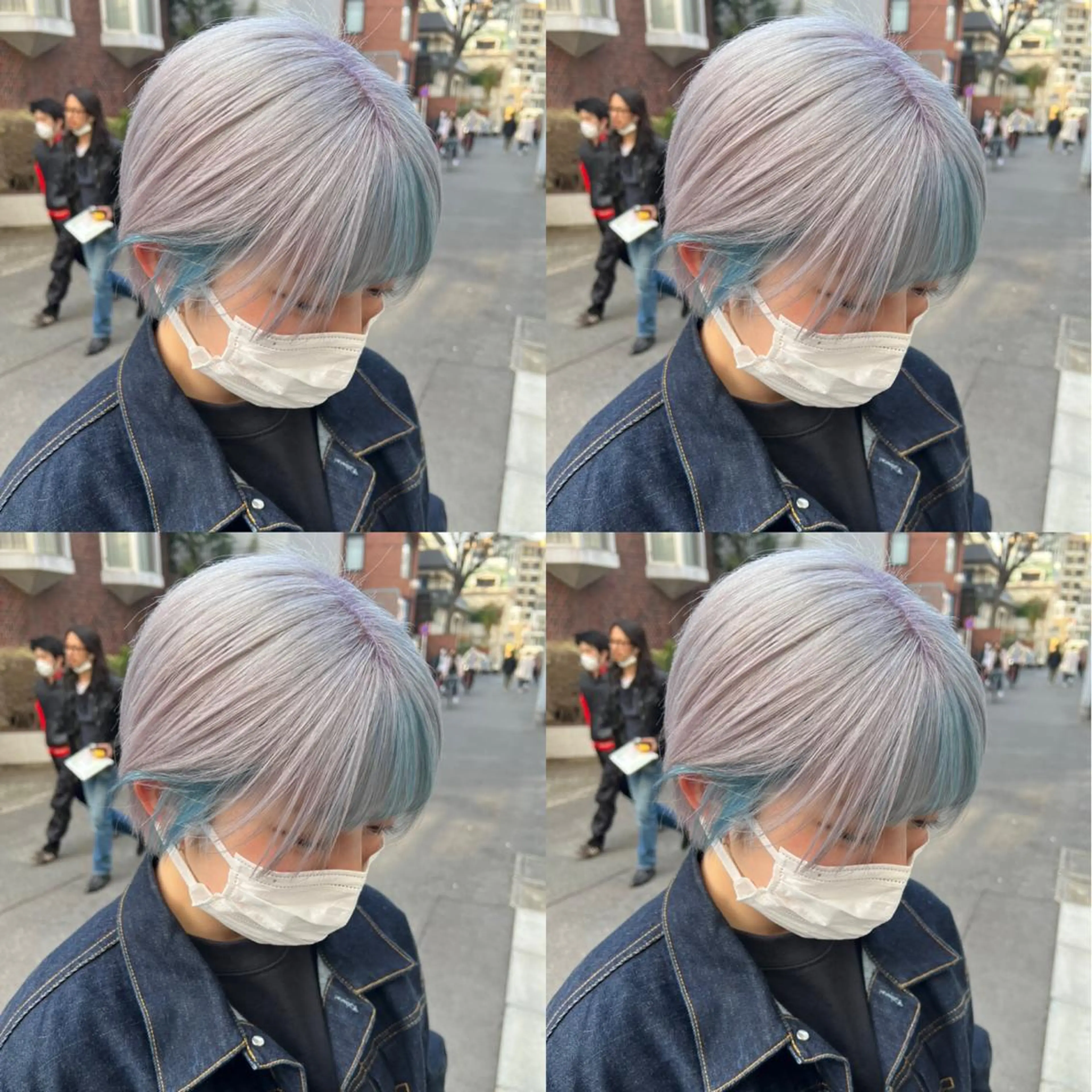 ショート カラー ラベンダーカラー カット ヘアカラー トリートメント ✨縮毛矯正✖︎顔周り レイヤー✨ナカムラのヘアスタイル