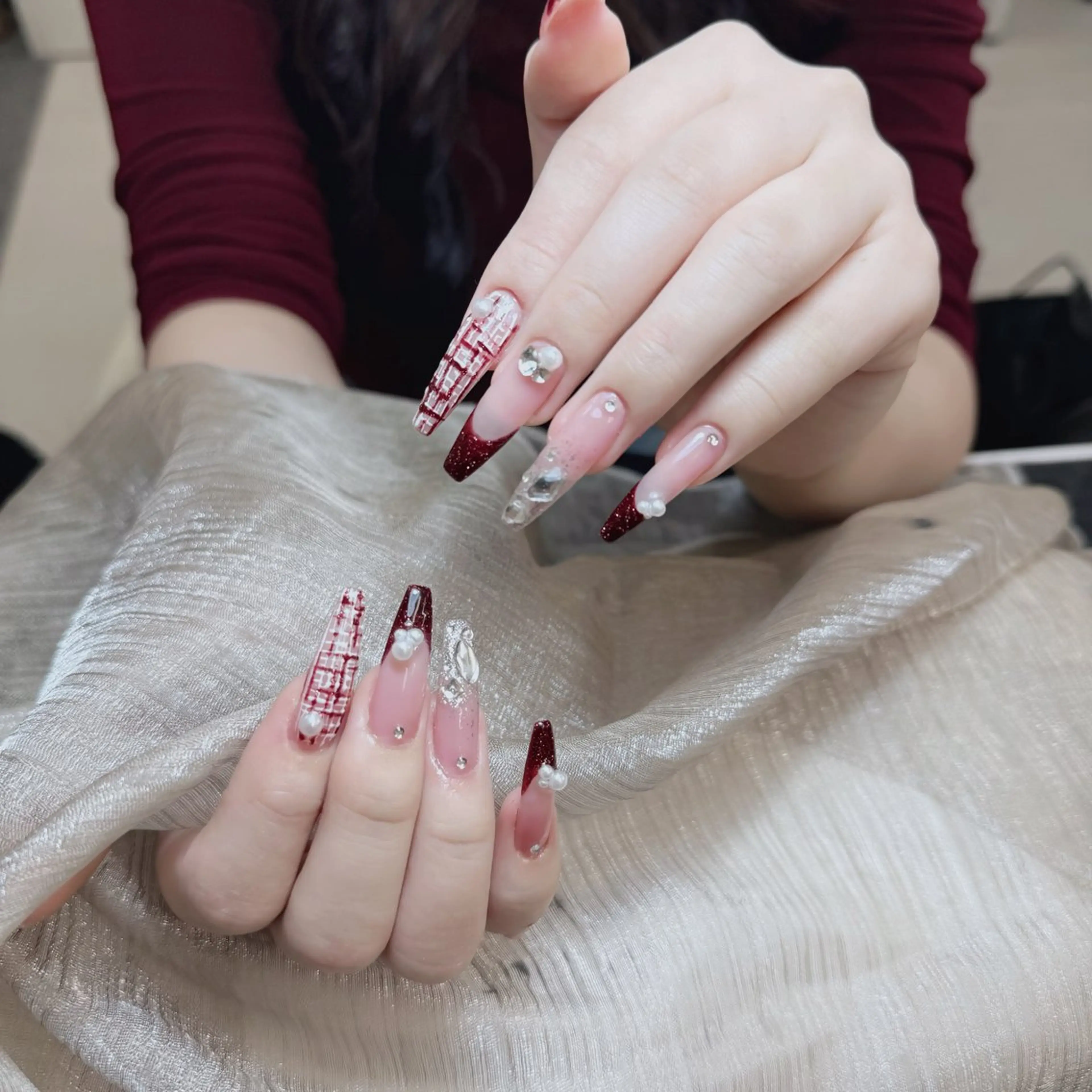 ネイル アートネイル フレンチネイル ジェルネイル 韓国ネイル マグネットネイル ハンドネイル Lenie Nailsのネイルデザイン