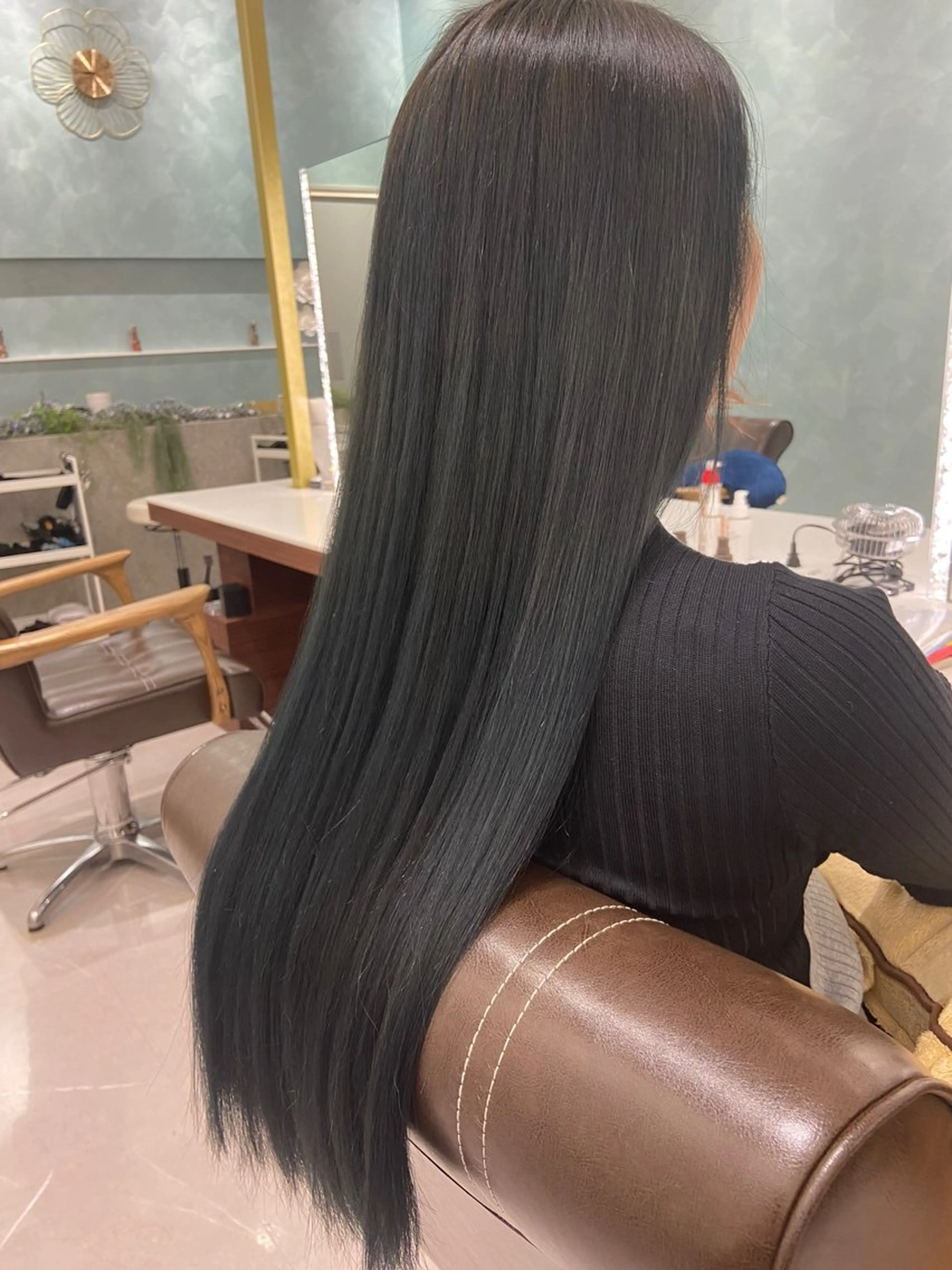 ロング カラー 黒髪 ブリーチ ブルーカラー ブルーブラック 【ブリーチモデル 募集】スギタクのヘアスタイル