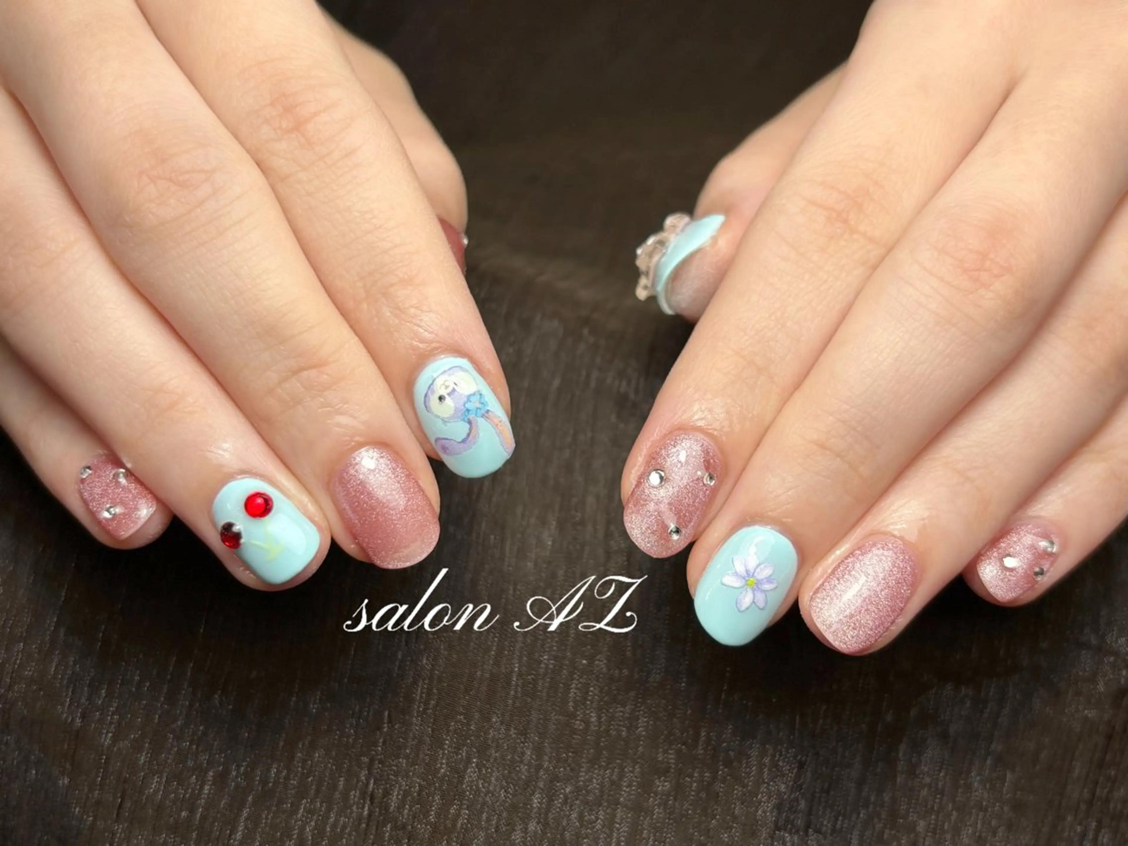 ネイル 長さ出し フットネイル フレンチネイル マグネットネイル ニュアンスネイル ハンドネイル salon AZのネイルデザイン