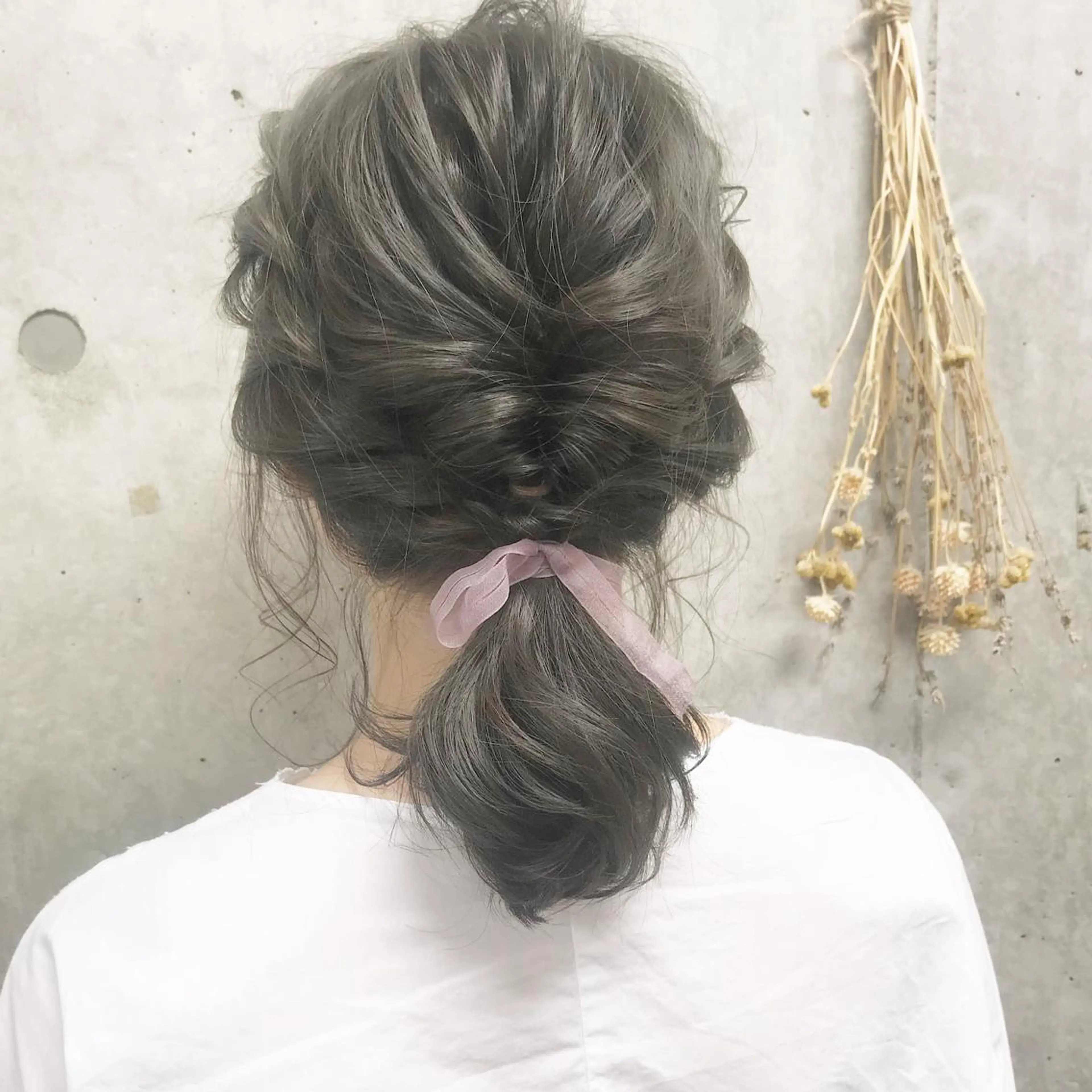 ミディアム カラー ヘアアレンジ 簡単アレンジ Satsuki ✂︎♡のヘアスタイル