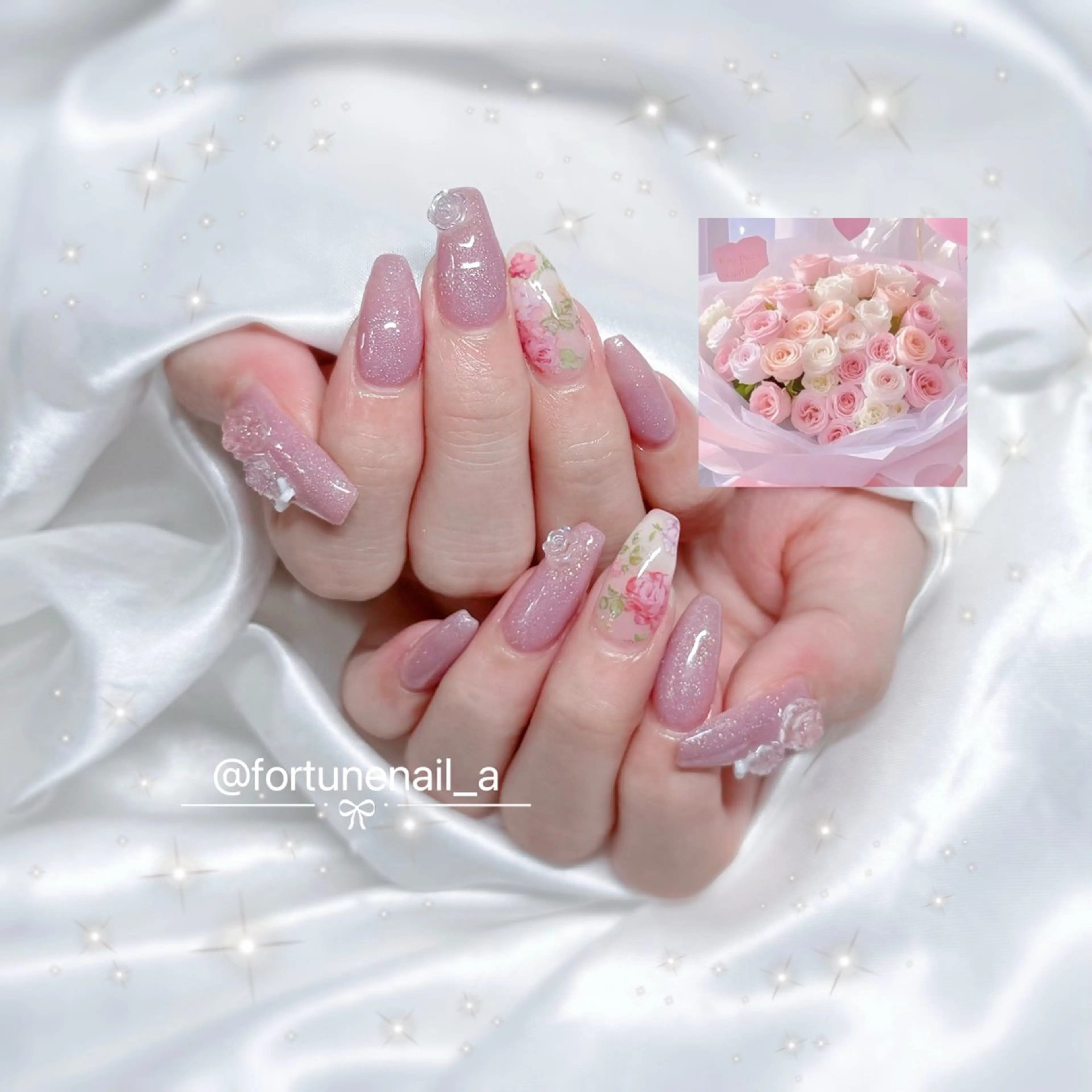 ネイル 春ネイル ハンドネイル ✩.*🎀 aoi🎀4/20空のネイルデザイン