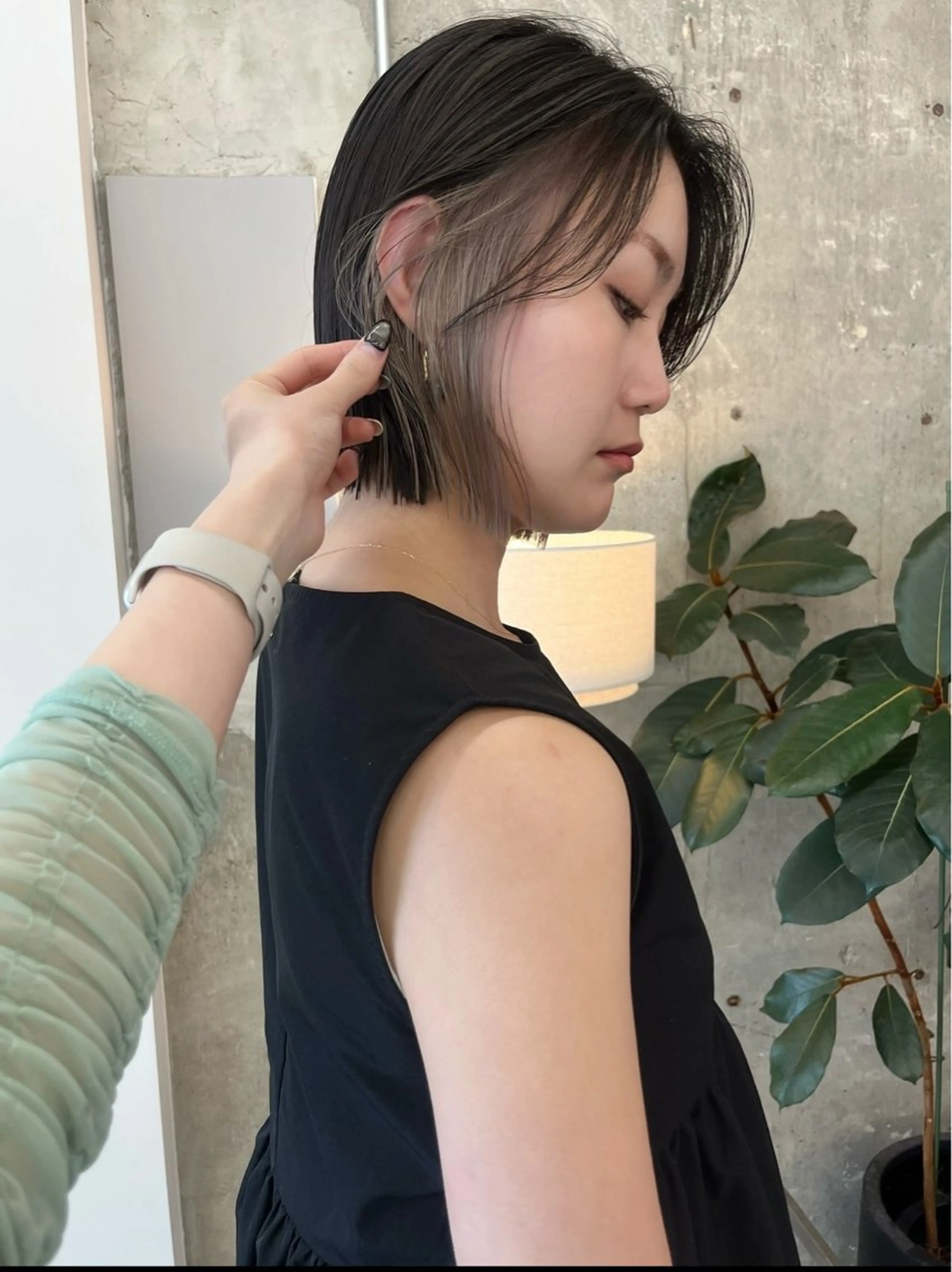 カラー ひかり/透明感カラー /ボブのヘアスタイル