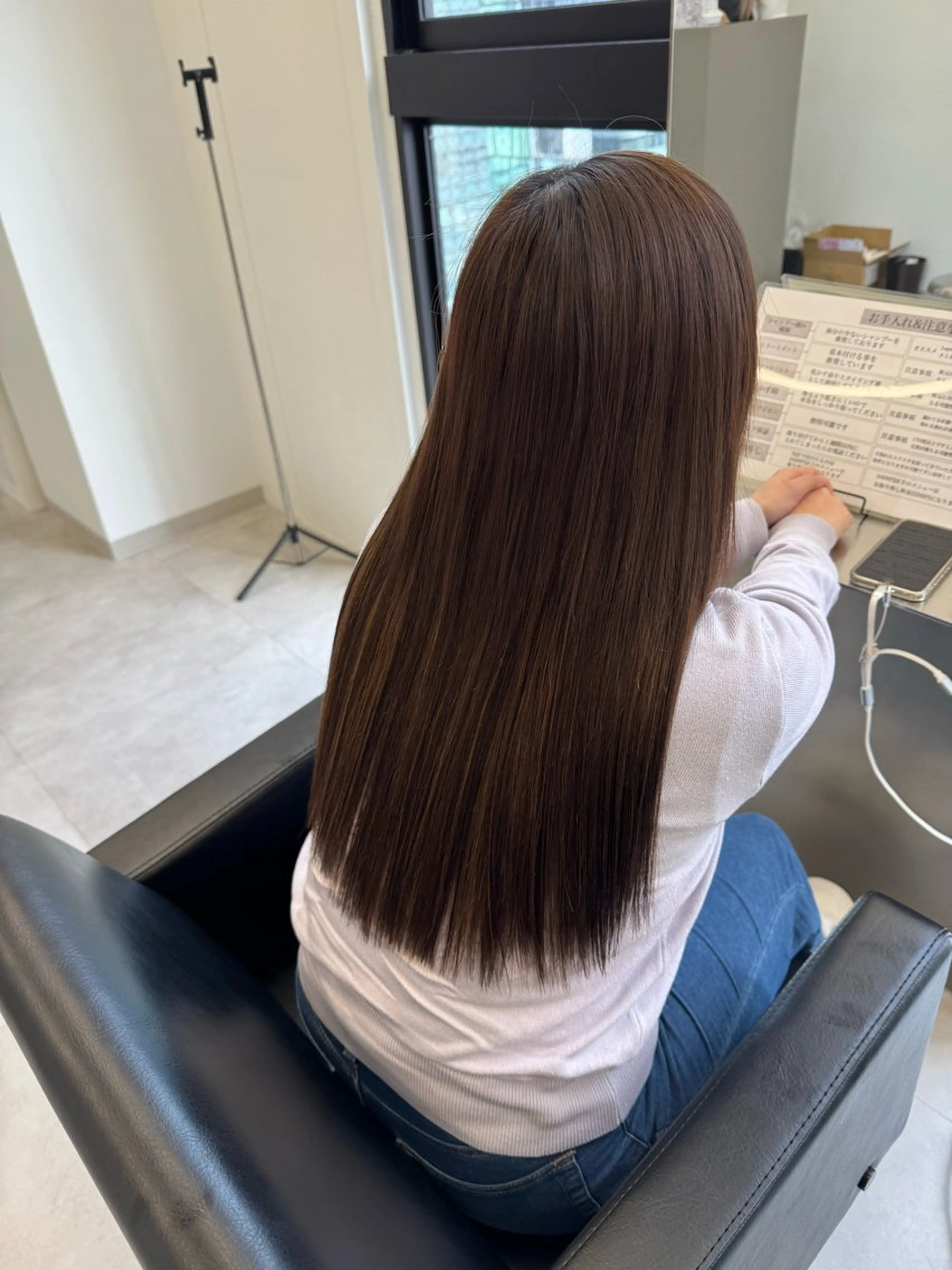 ロング カラー ブリーチ ブラウンカラー チョコレートブラウン ブリーチなしカラー ボブ ヘアカラー エクステ ハイトーン/エクステ /韓国ヘアKENTAのヘアスタイル