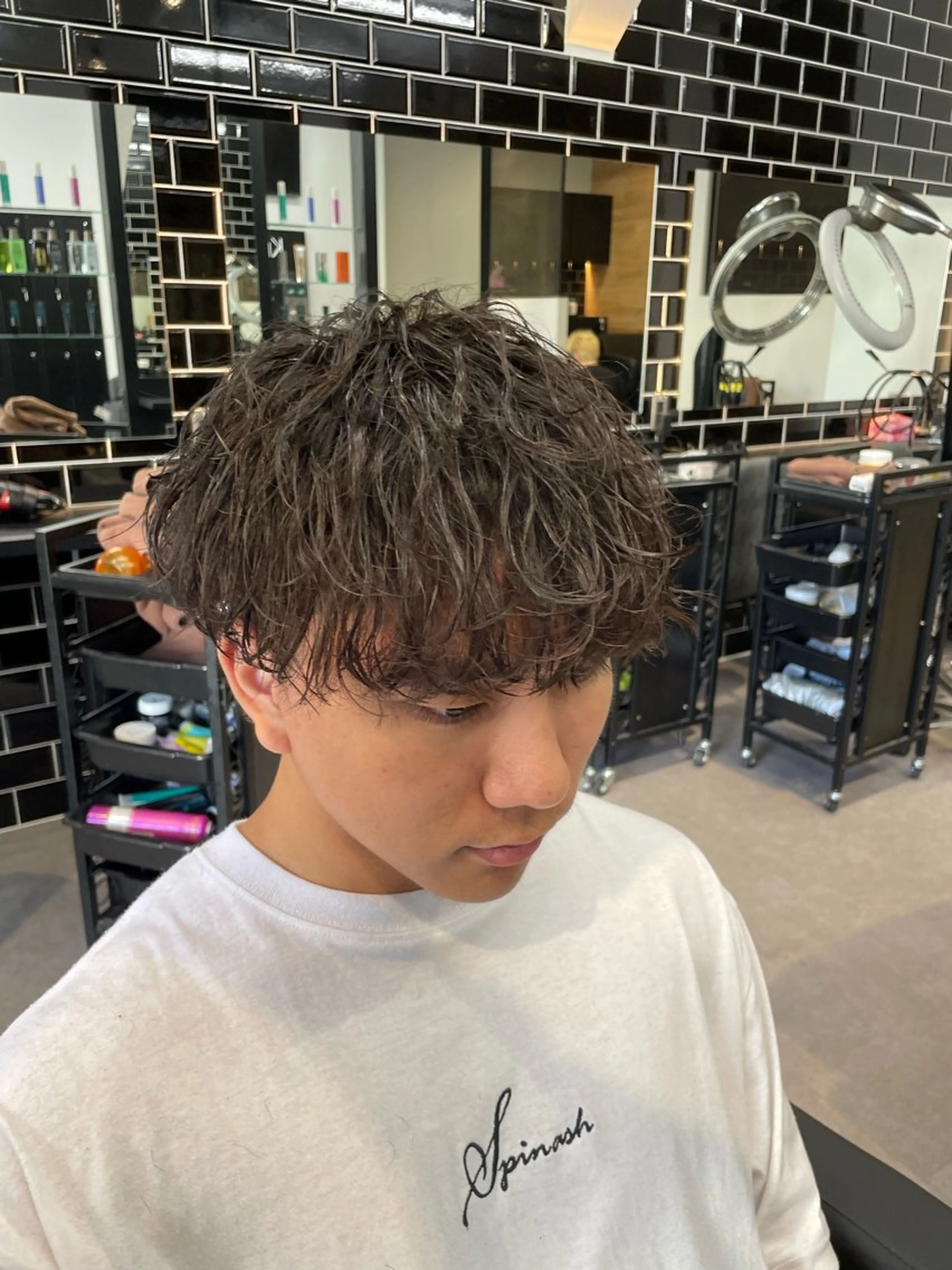 ショート パーマ メンズ カット パーマ 【men's Lapis横浜】海人のヘアスタイル