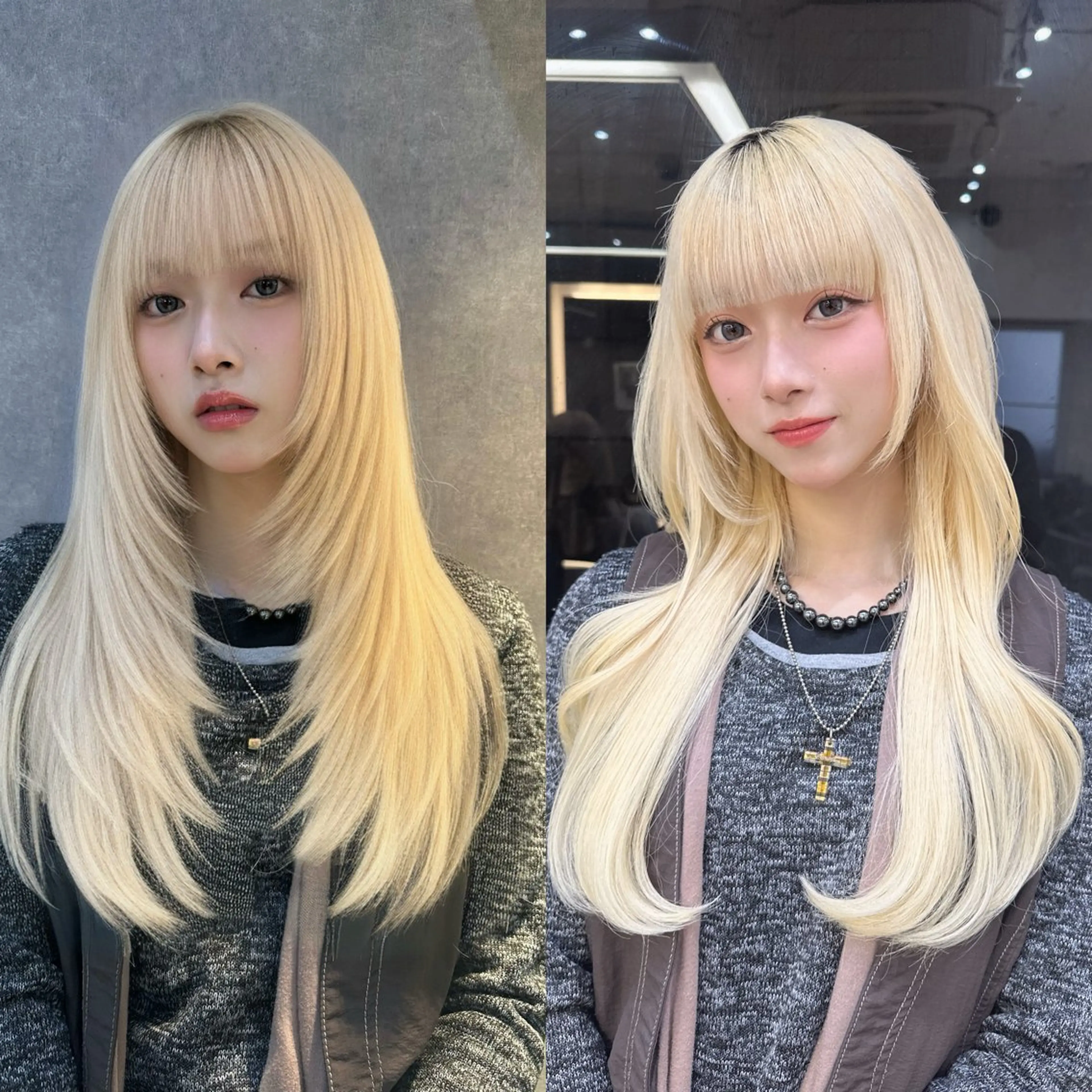 【⭐️ミニモ学割⭐️】カット×ダブルカラー（ケアブリーチ+カラー）×高保湿トリートメントの写真