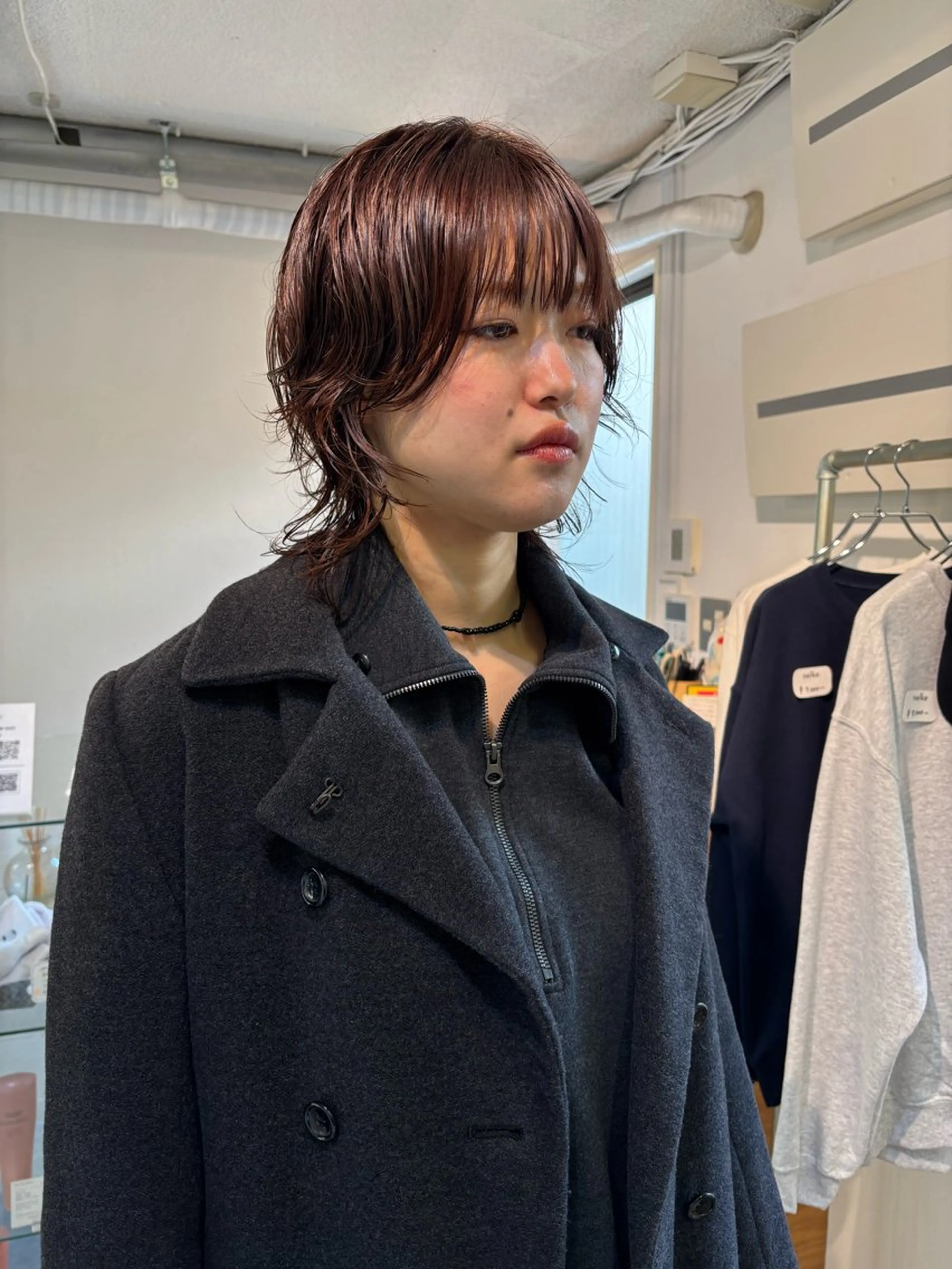 ミディアム パーマ パーマ sakura🌸 レイヤー/韓国ヘアのヘアスタイル