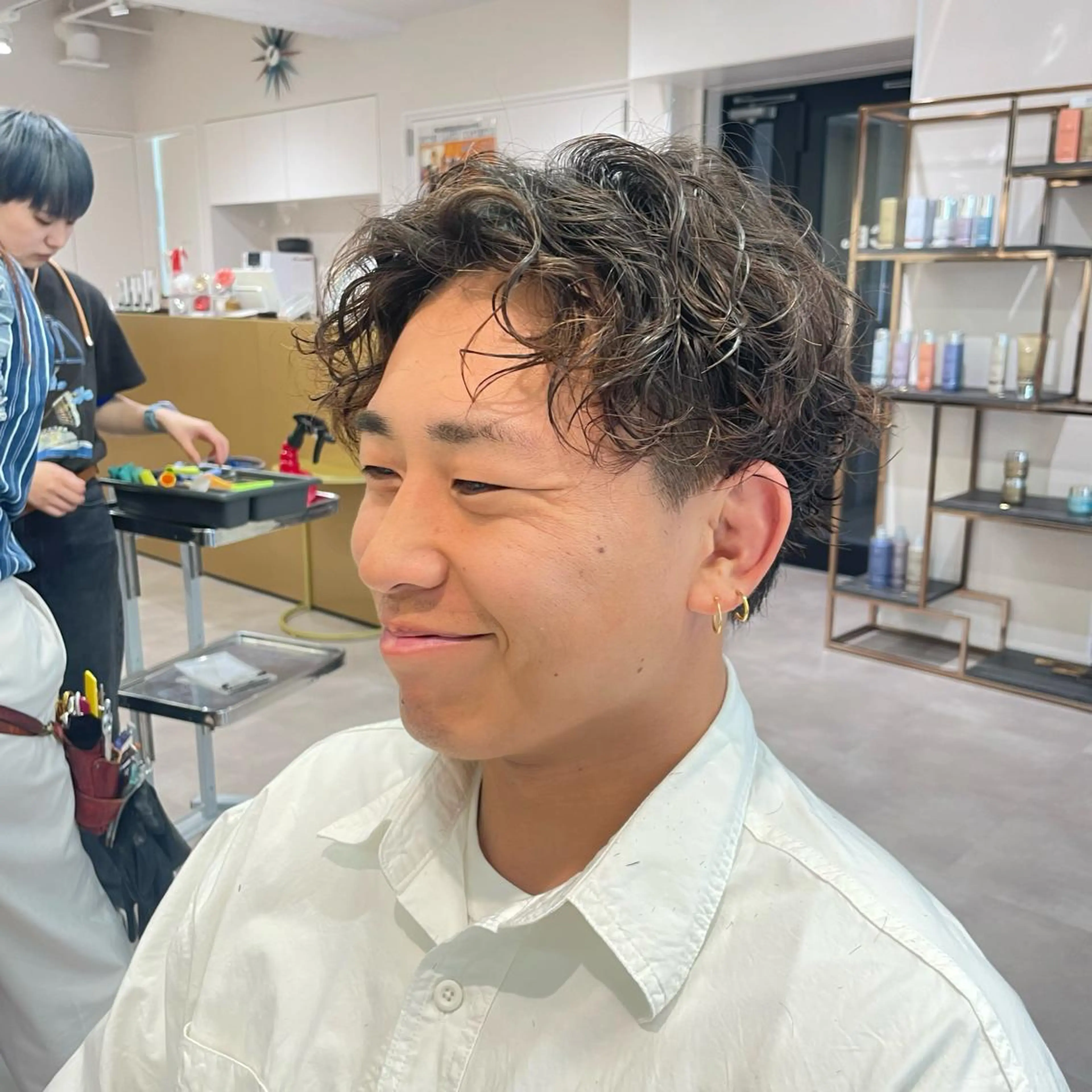 パーマ メンズ カット パーマ 松永 梨央のヘアスタイル