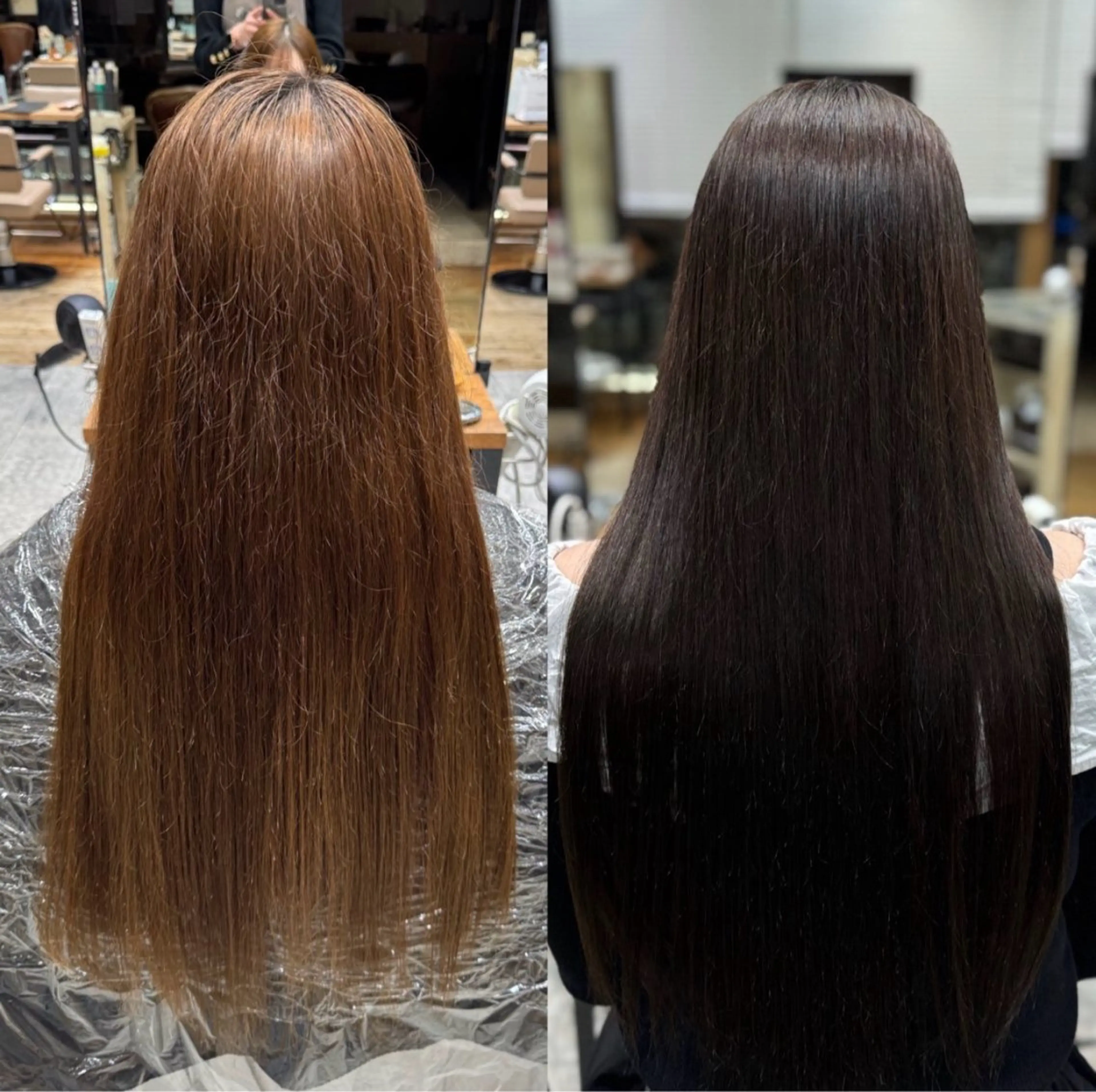 ロング カラー ベージュカラー ブリーチ ブラウンカラー ブラウンベージュ ショコラベージュ ヘアカラー トリートメント レイヤー/顔まわり/ 透明感カラー/れいなのヘアスタイル