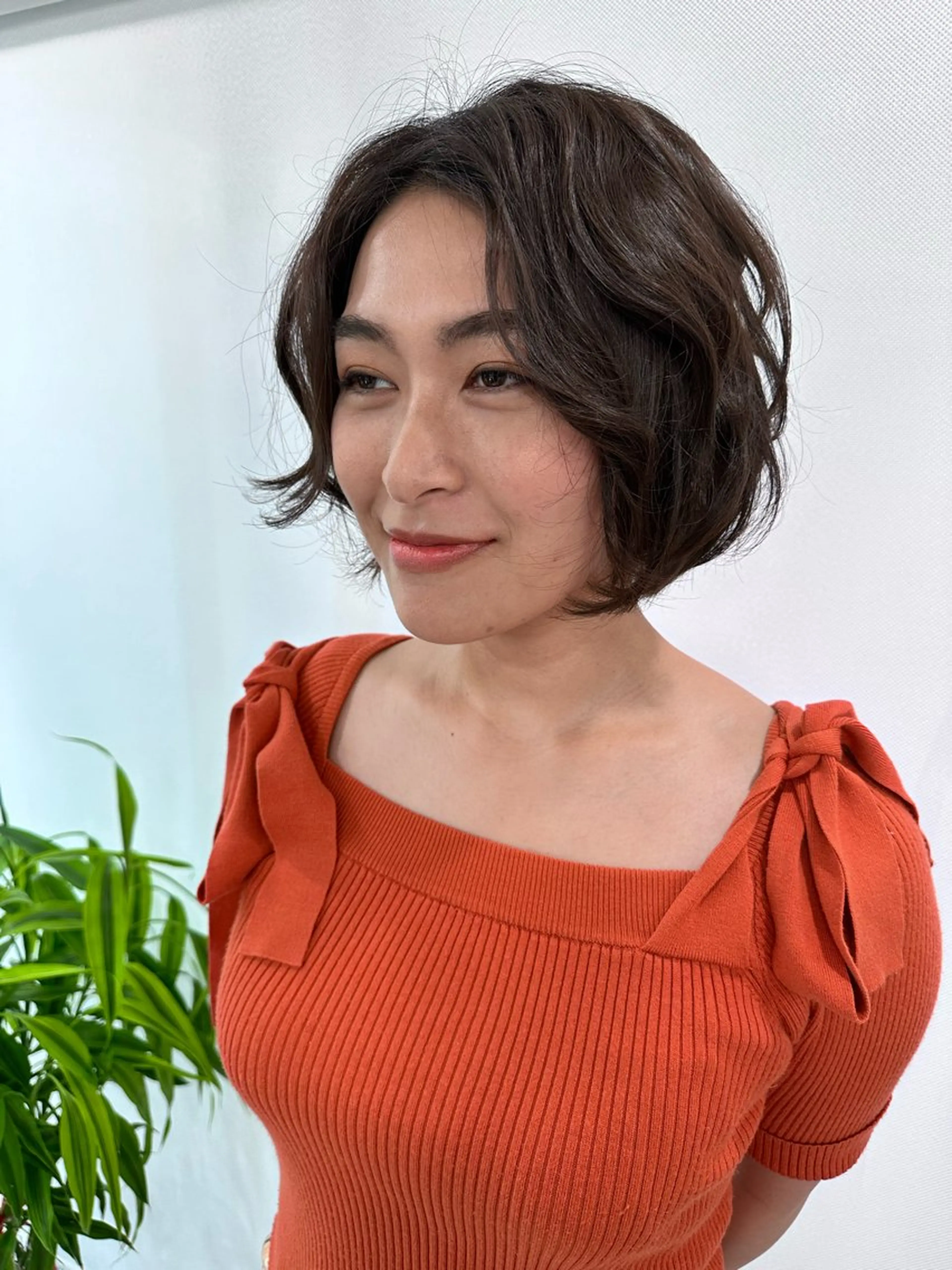 ミディアム ハイライト 髪質改善 小顔カット Endearing 銀座/レイヤーカットのヘアスタイル