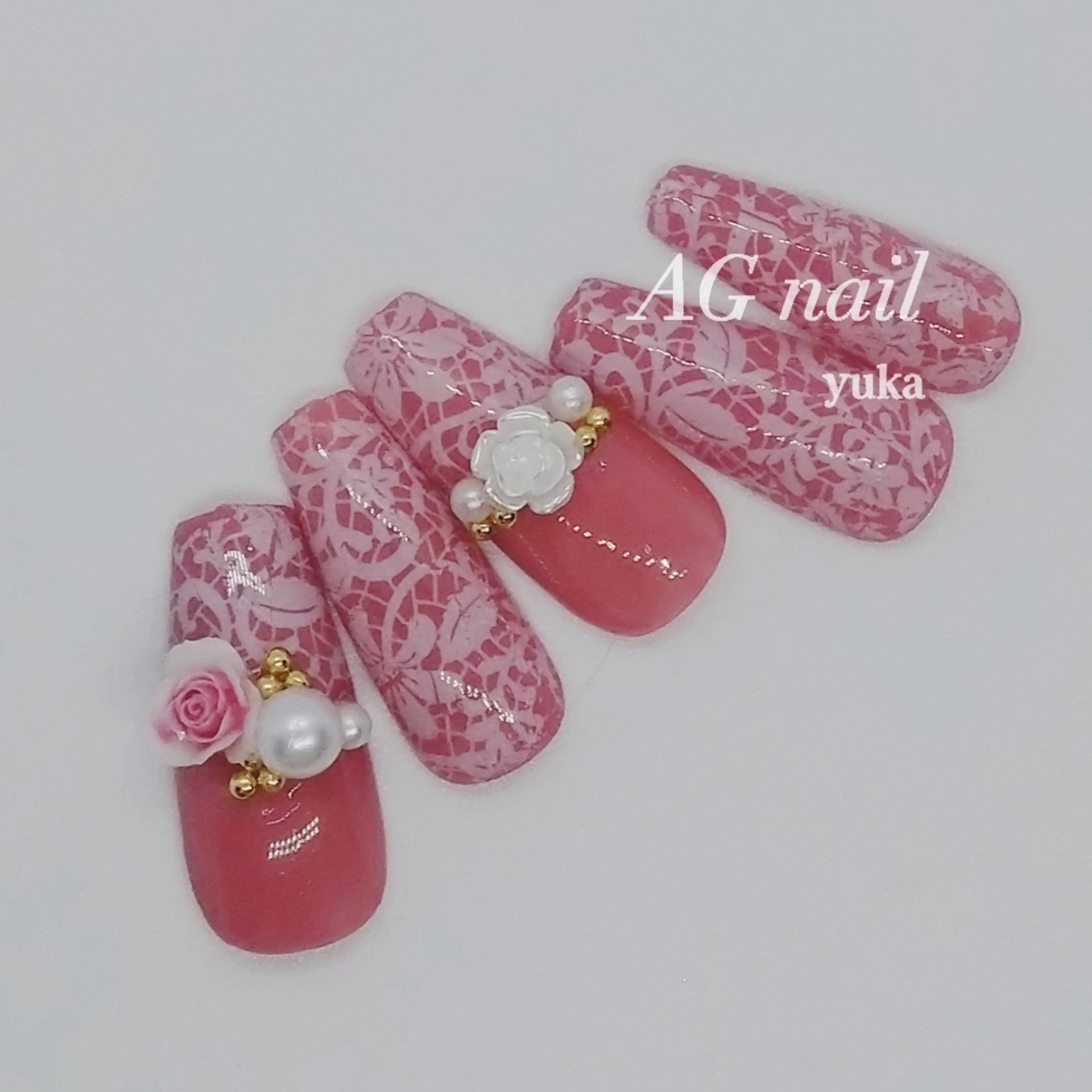 ネイル 成人式 AGnail 富永  /オフ込みフィルインのネイルデザイン