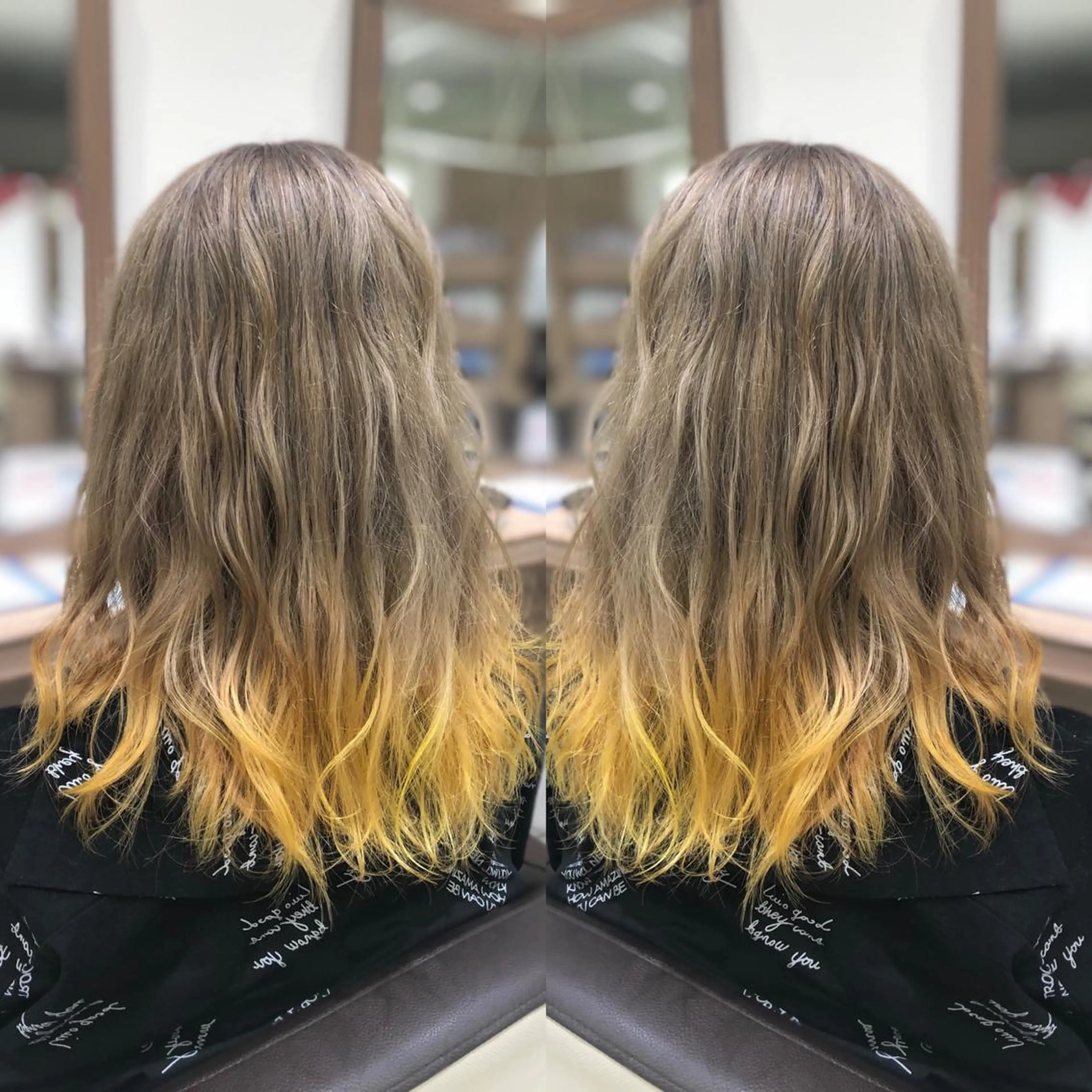 セミロング カラー 韓国レイヤー×透明感 カラー/山崎一輝のヘアスタイル