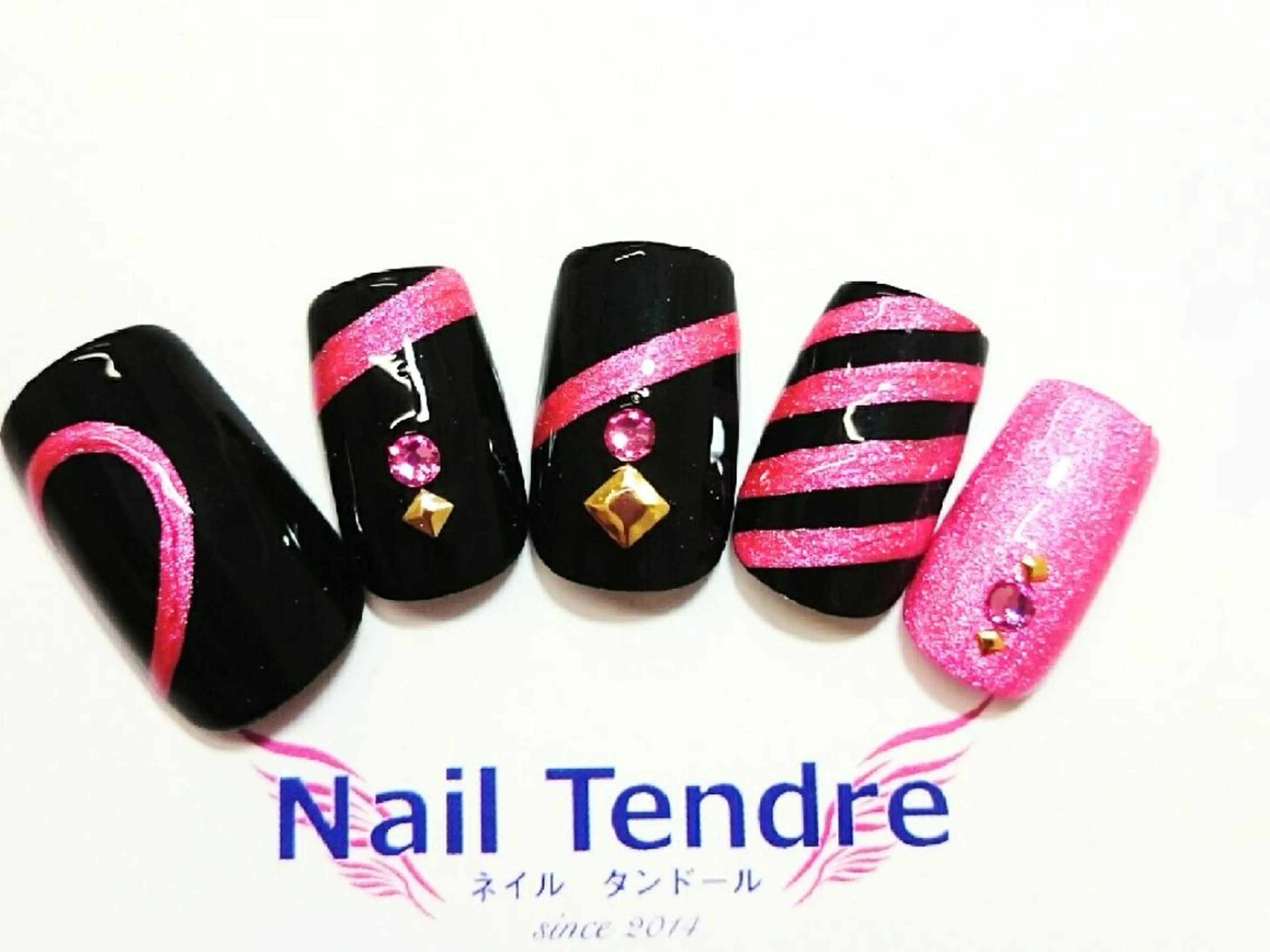 ネイル アートネイル ジェルネイル ソフトジェル ストーンネイル ハンドネイル Nail  Tendreのネイルデザイン