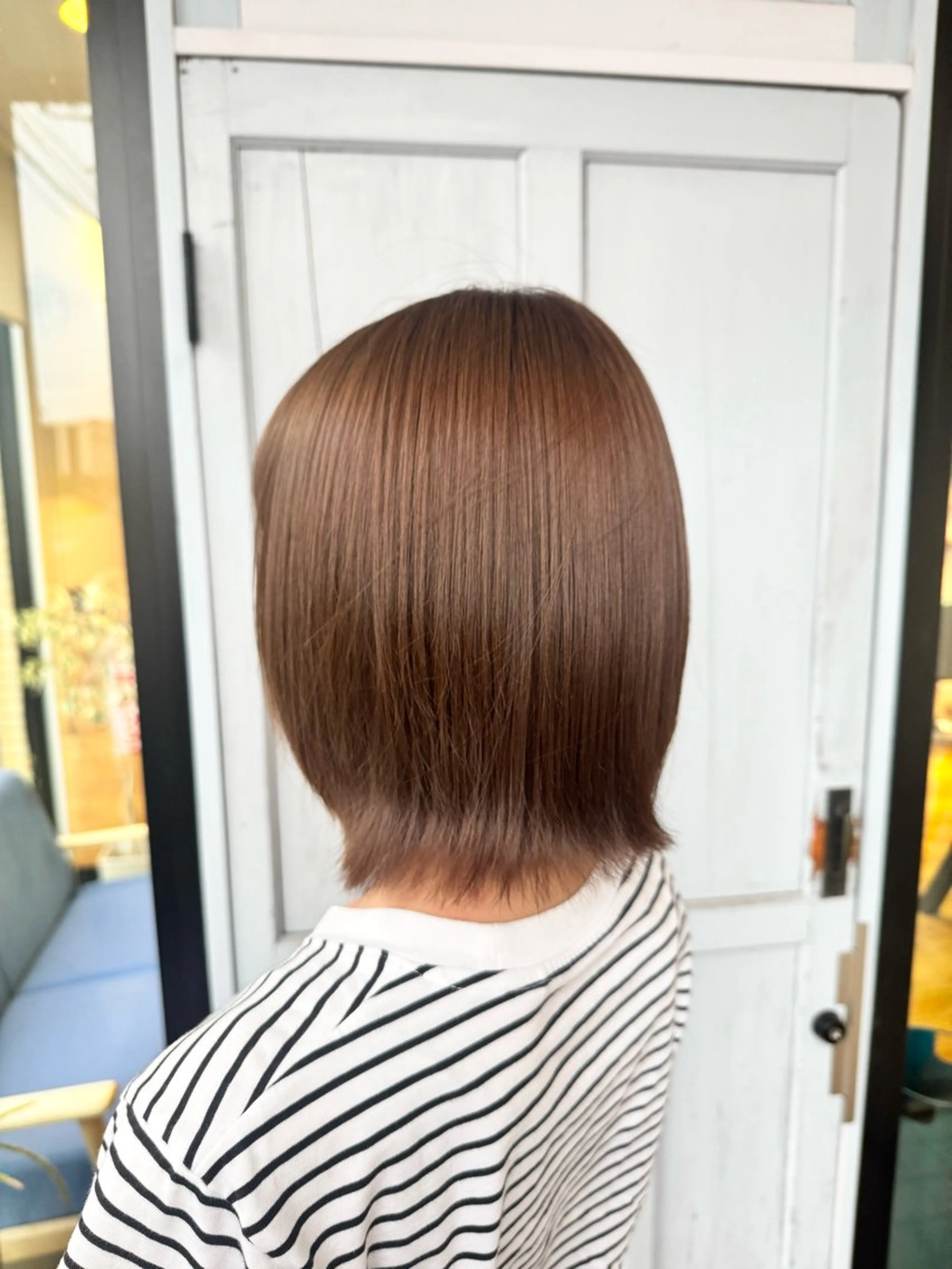 ミディアム カラー ブラウンカラー チョコレートブラウン ヘアカラー トリートメント ツキダテ ユイのヘアスタイル